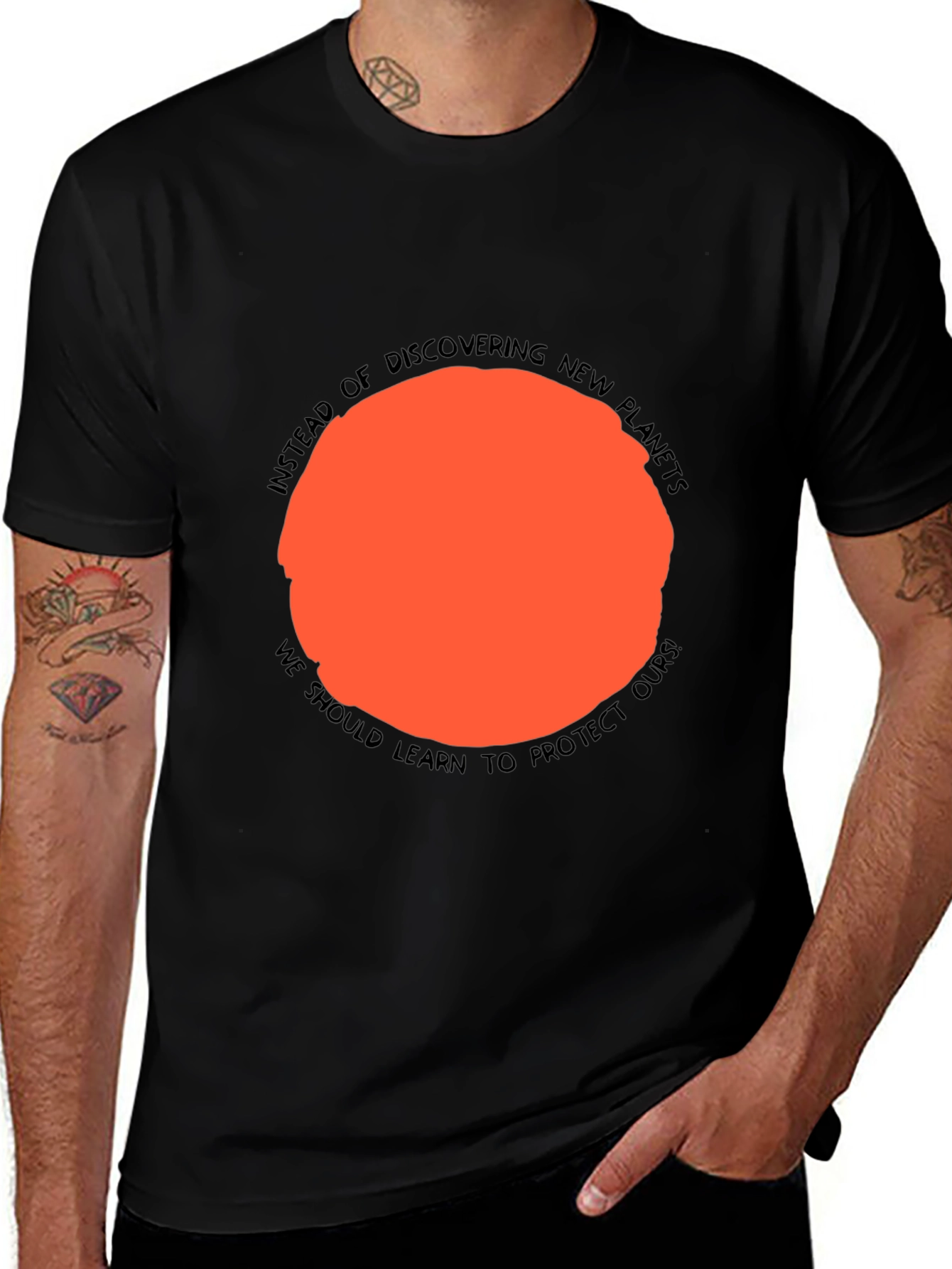 Protect Our Planet Graphic Tee - Black