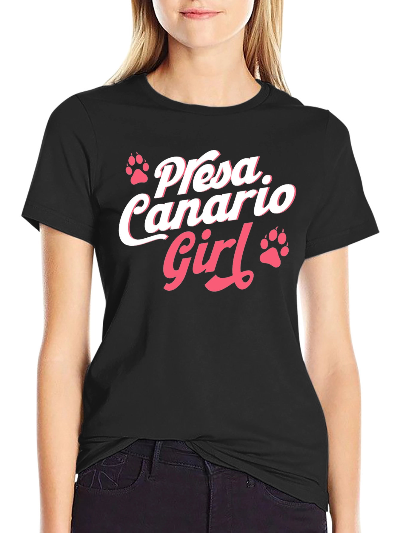 Presa Canario Girl Black T-Shirt