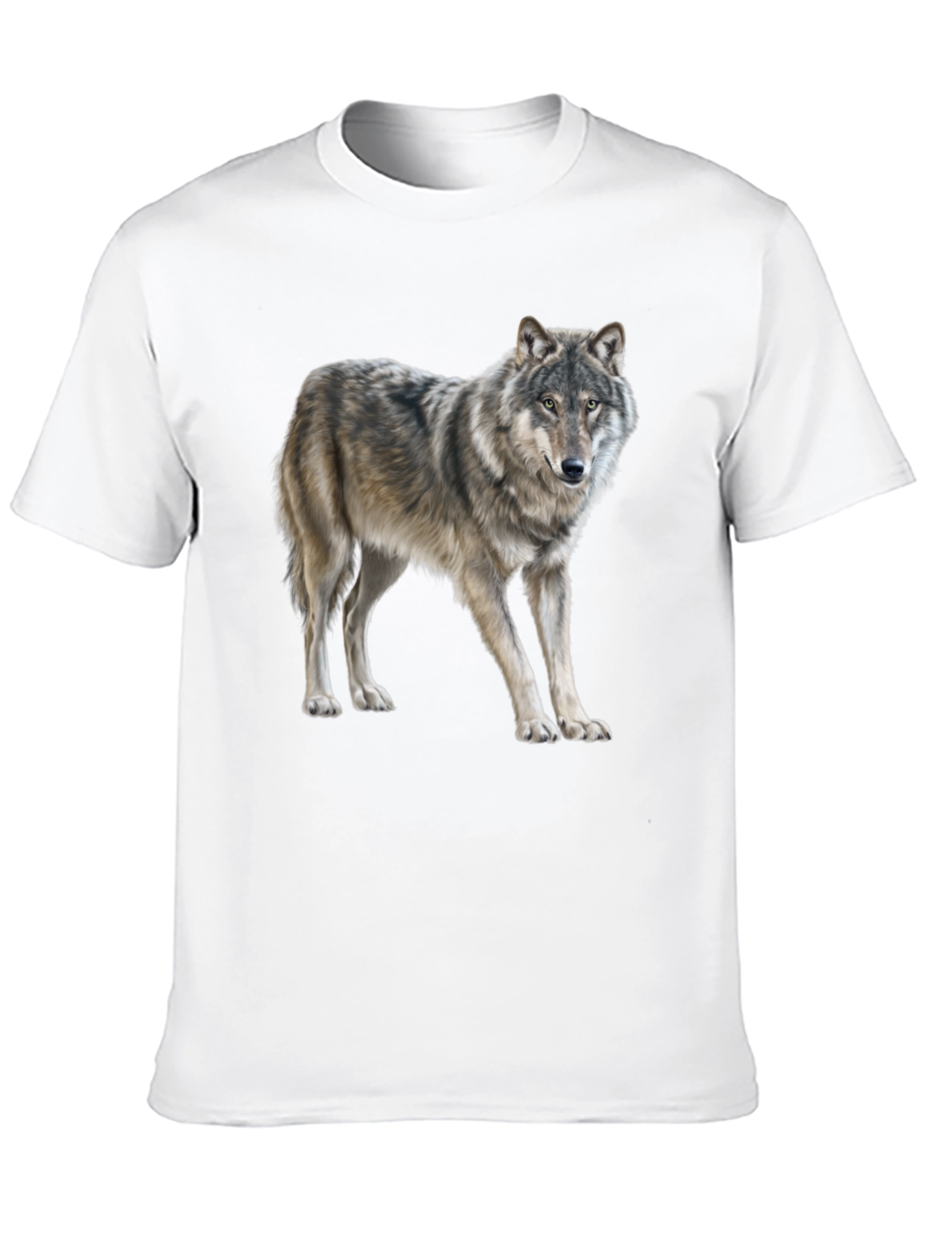 Wolf Graphic Print T-Shirt - Black