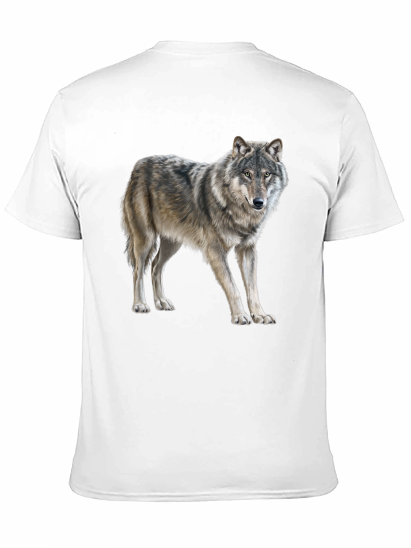Wolf Graphic Print T-Shirt - Black