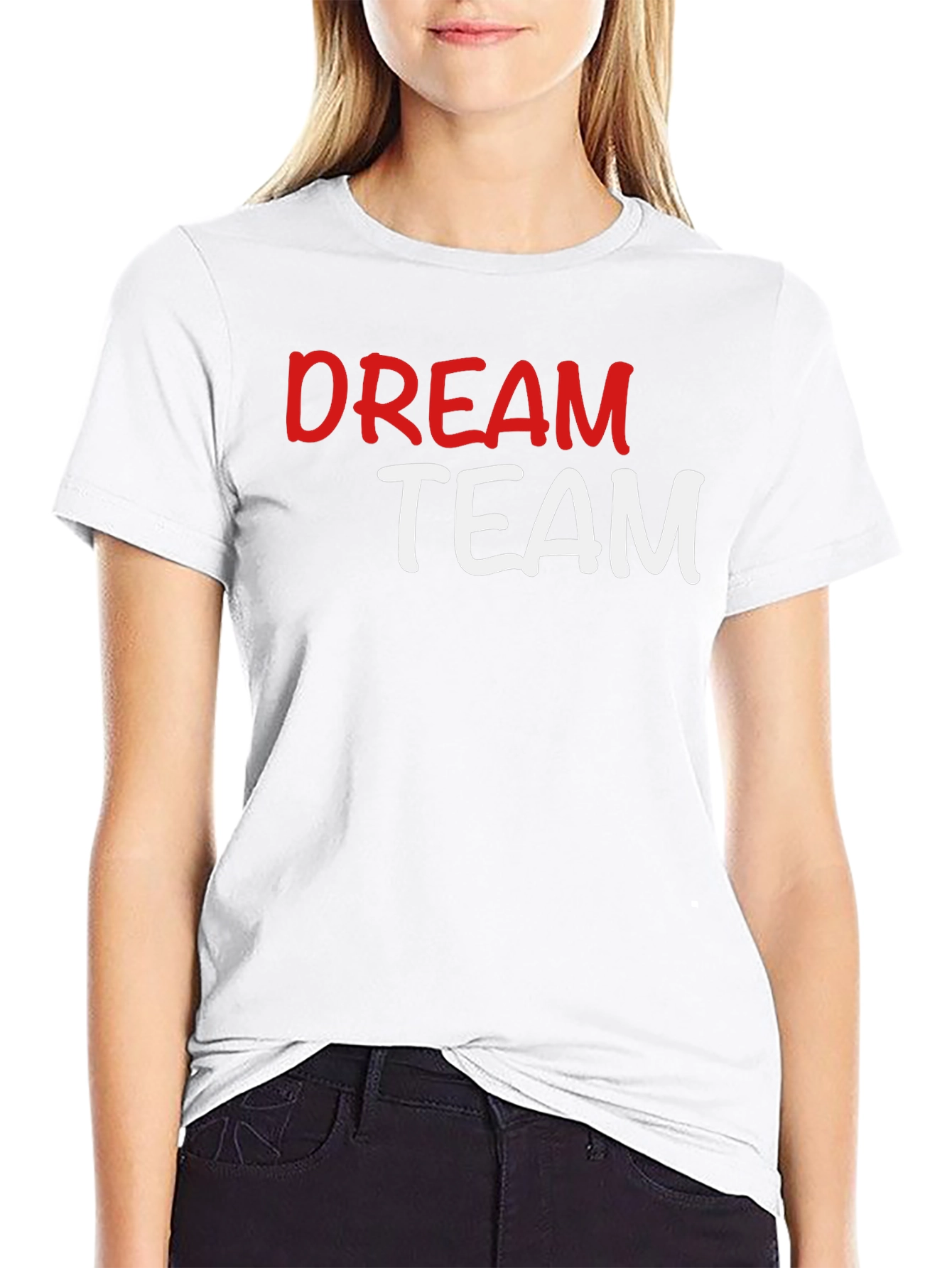Dream Team Graphic T-Shirt - Black Crew Neck Tee