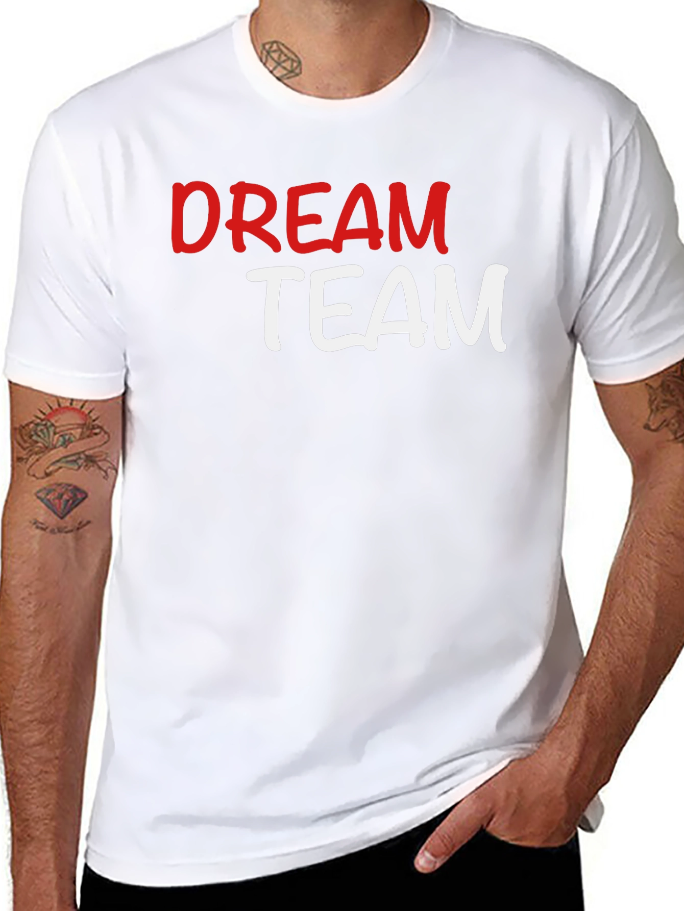 Dream Team Graphic T-Shirt - Black Crew Neck Tee