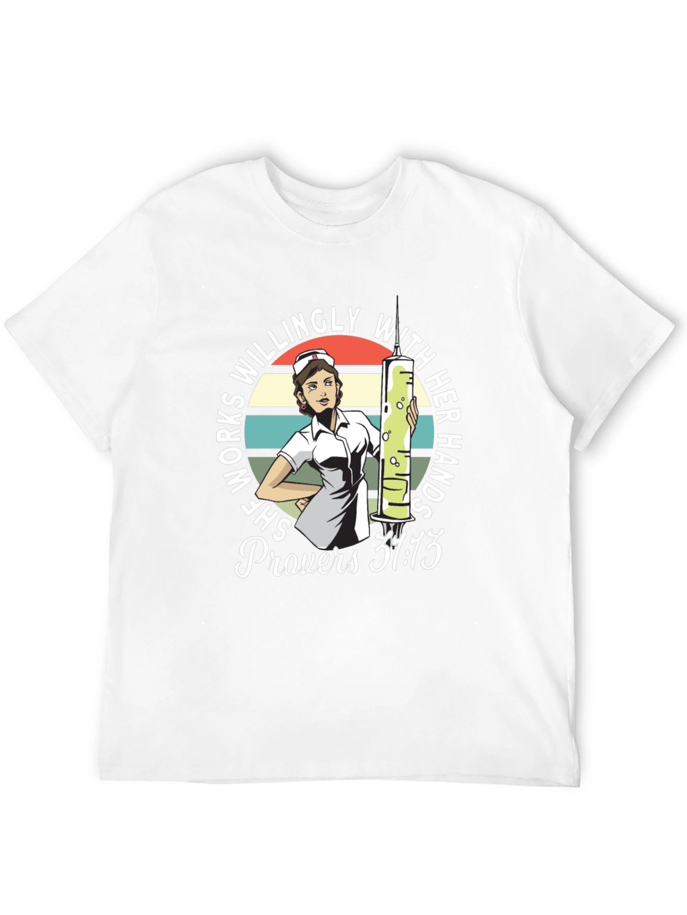 Nurse Proverbs 31:13 Graphic T-Shirt