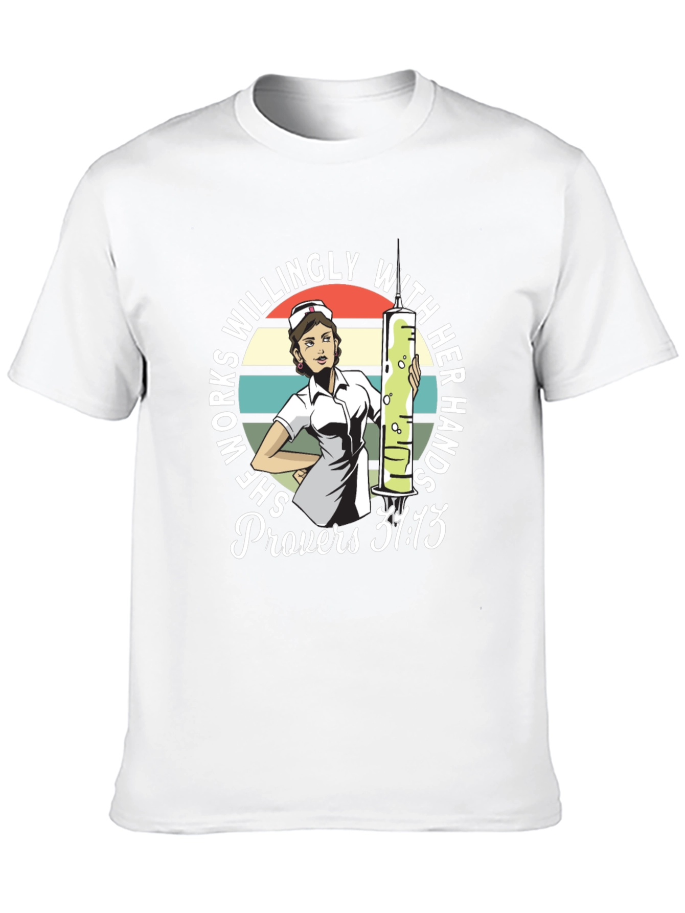 Nurse Proverbs 31:13 Graphic T-Shirt