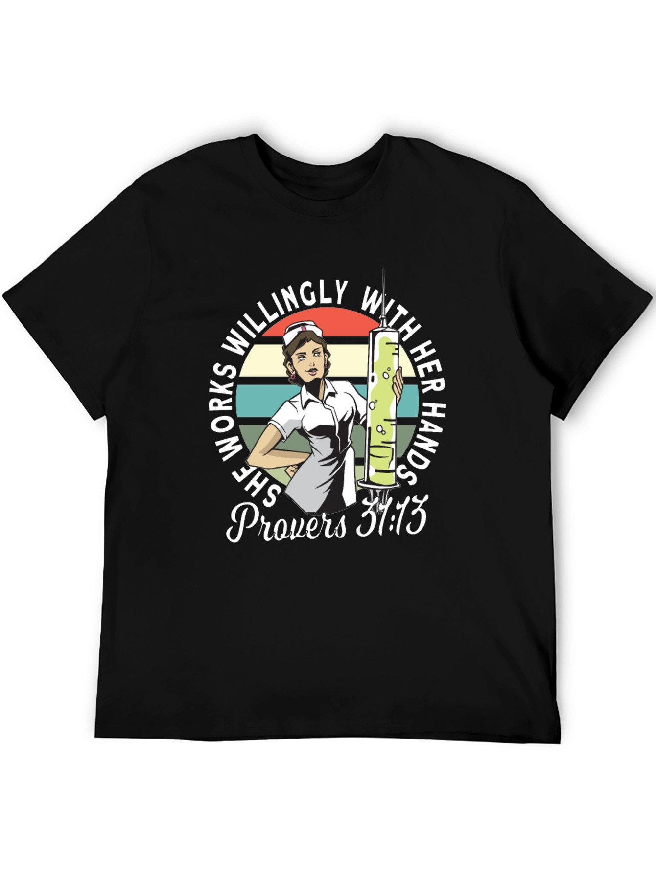Nurse Proverbs 31:13 Graphic T-Shirt