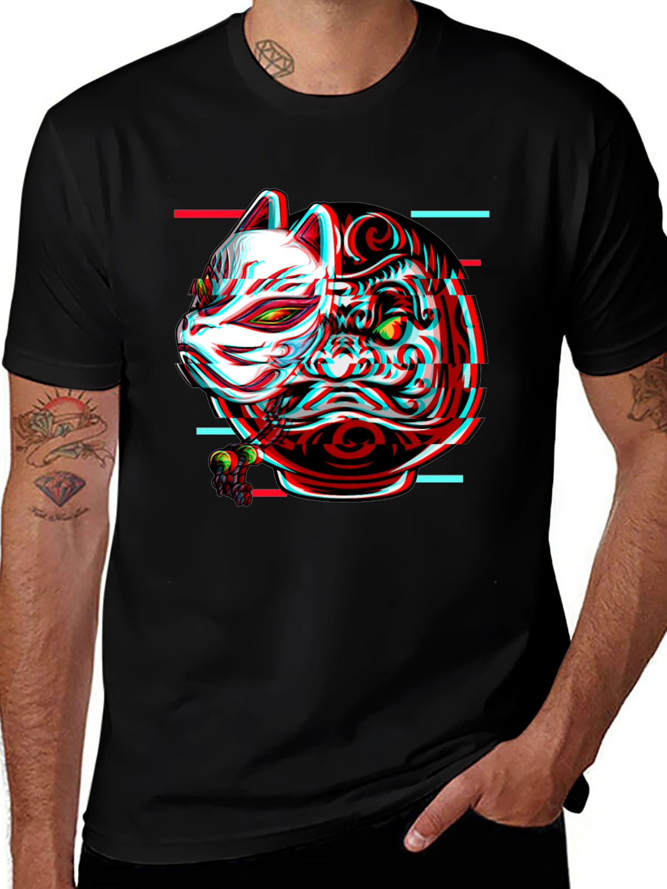 Samurai Mask Graphic T-Shirt