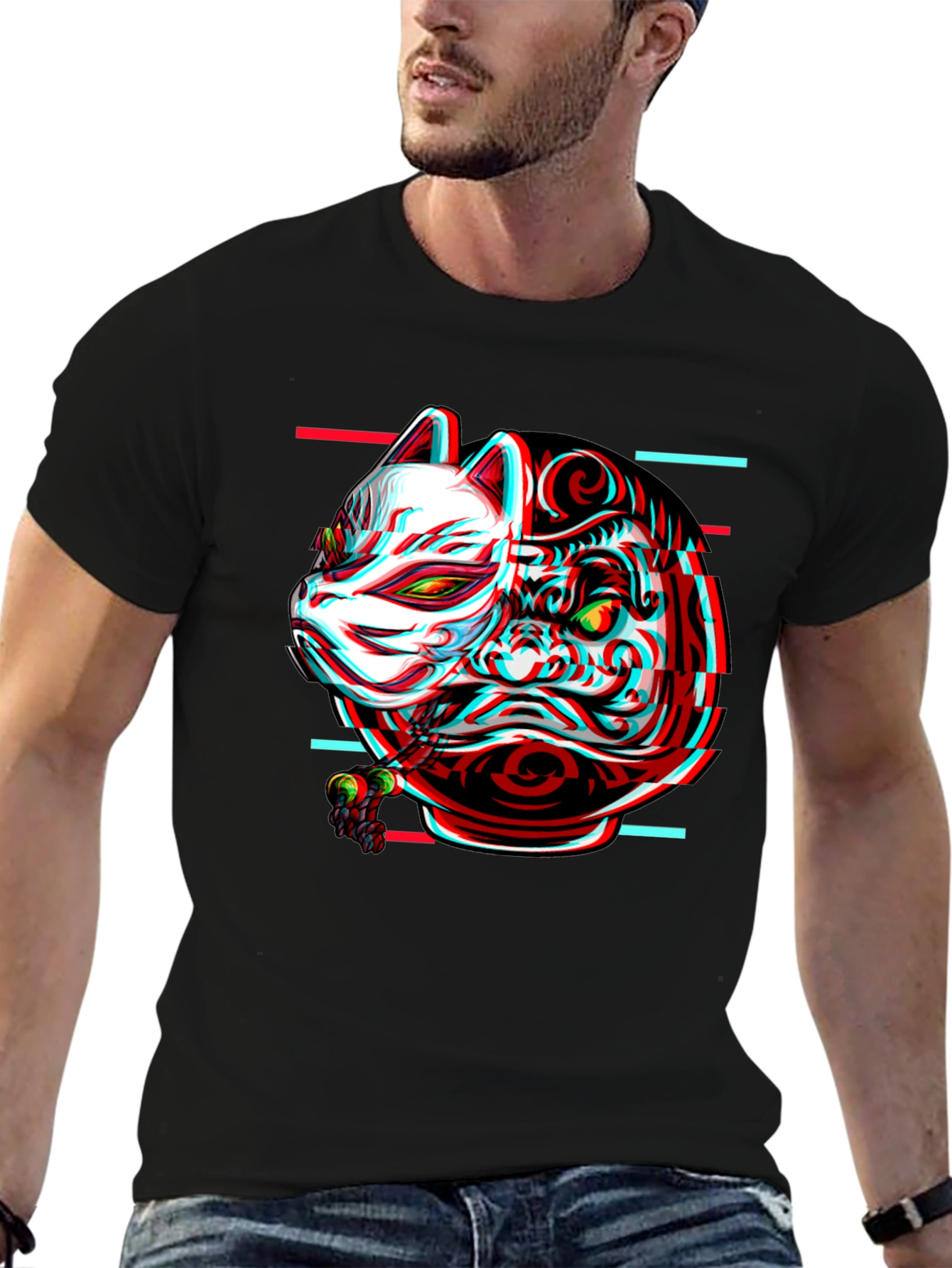 Samurai Mask Graphic T-Shirt
