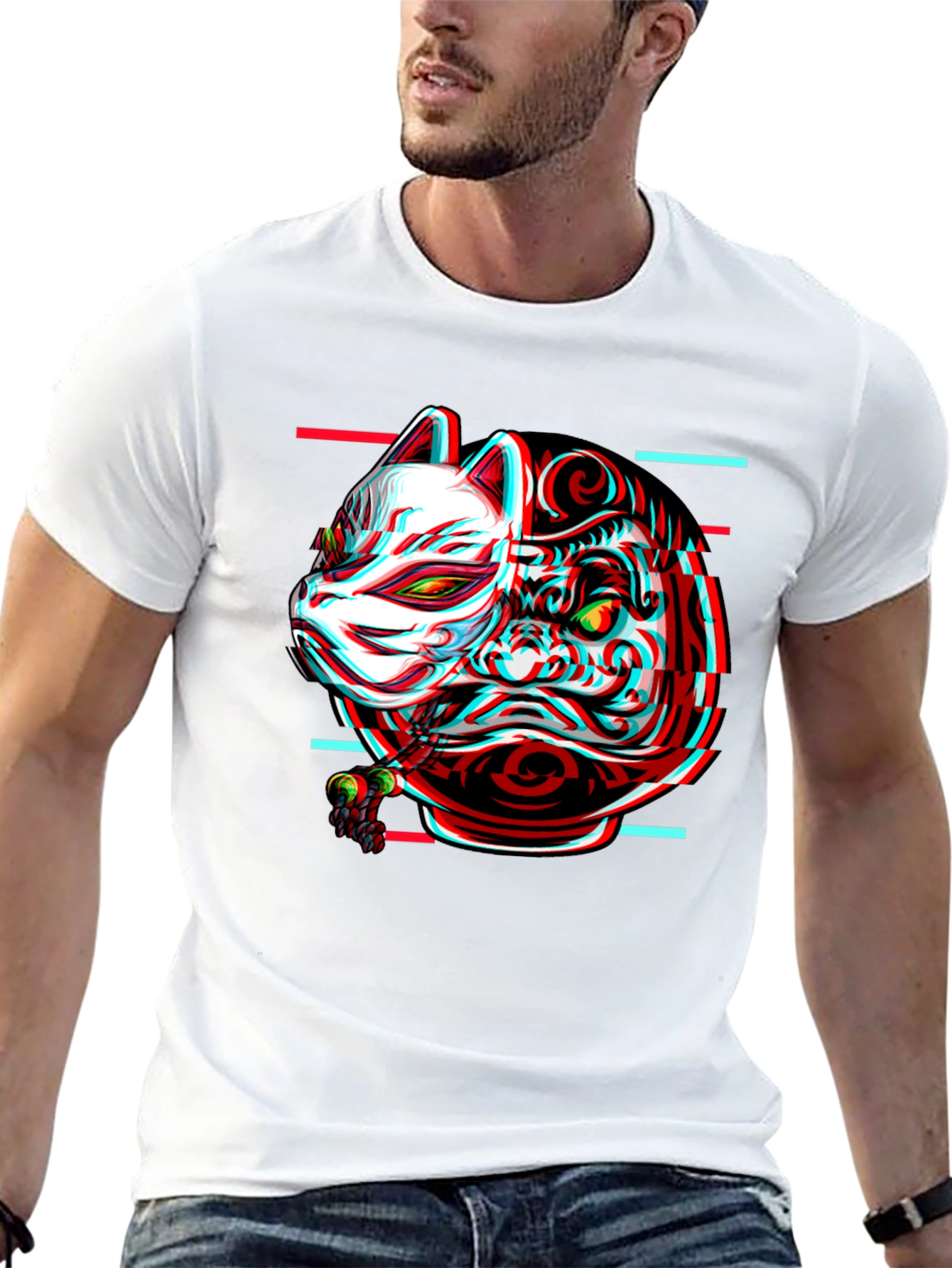 Samurai Mask Graphic T-Shirt