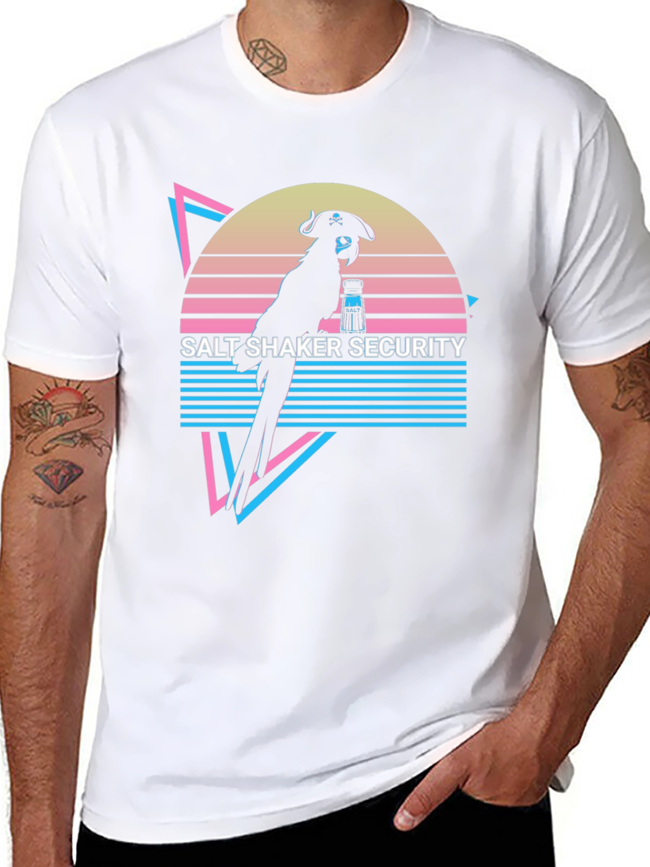 Salt Shaker Security Parrot T-Shirt
