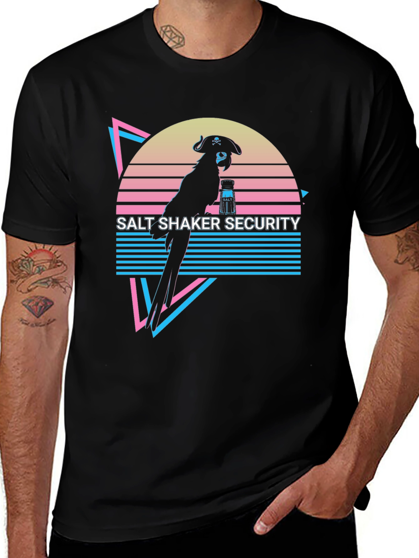 Salt Shaker Security Parrot T-Shirt