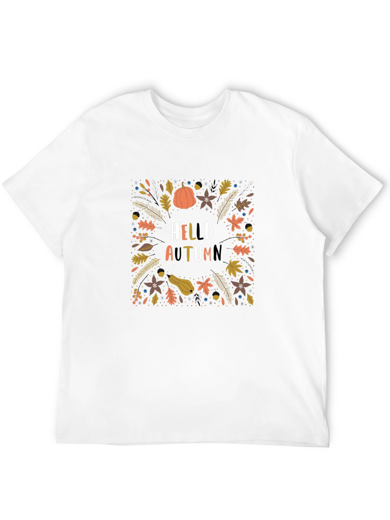 Hello Autumn Black Graphic Tee