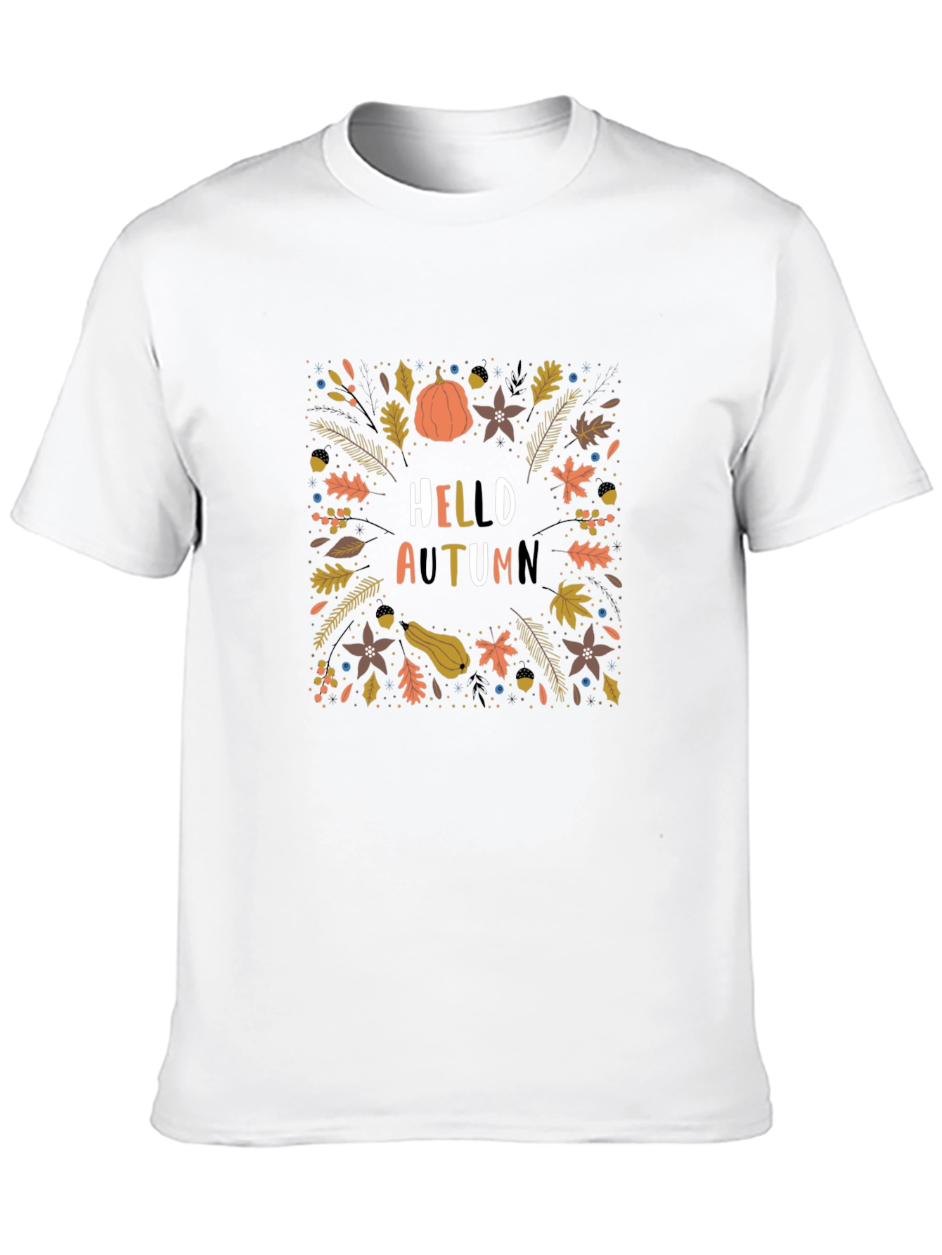 Hello Autumn Black Graphic Tee