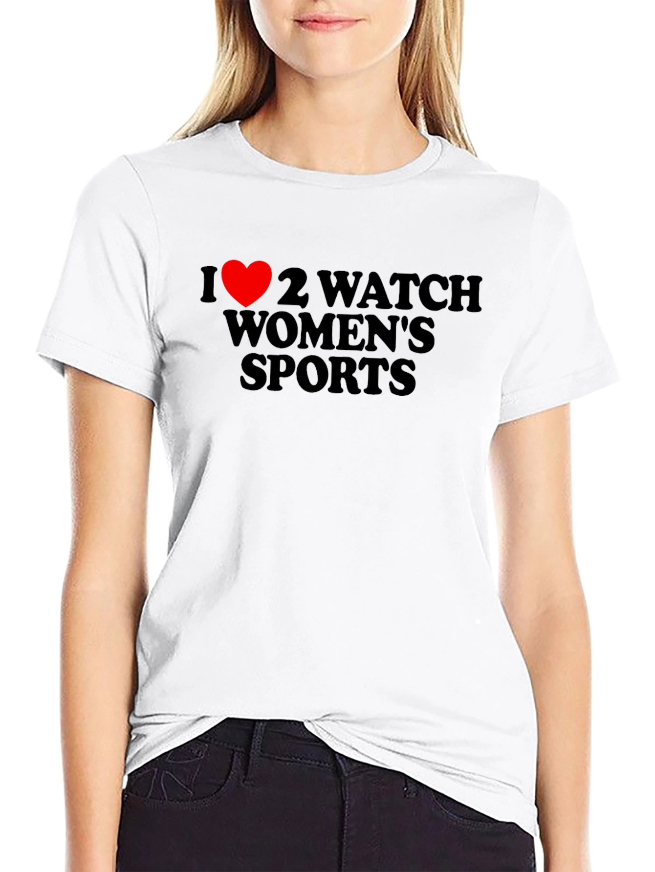 I Heart Womens Sports Graphic Tee