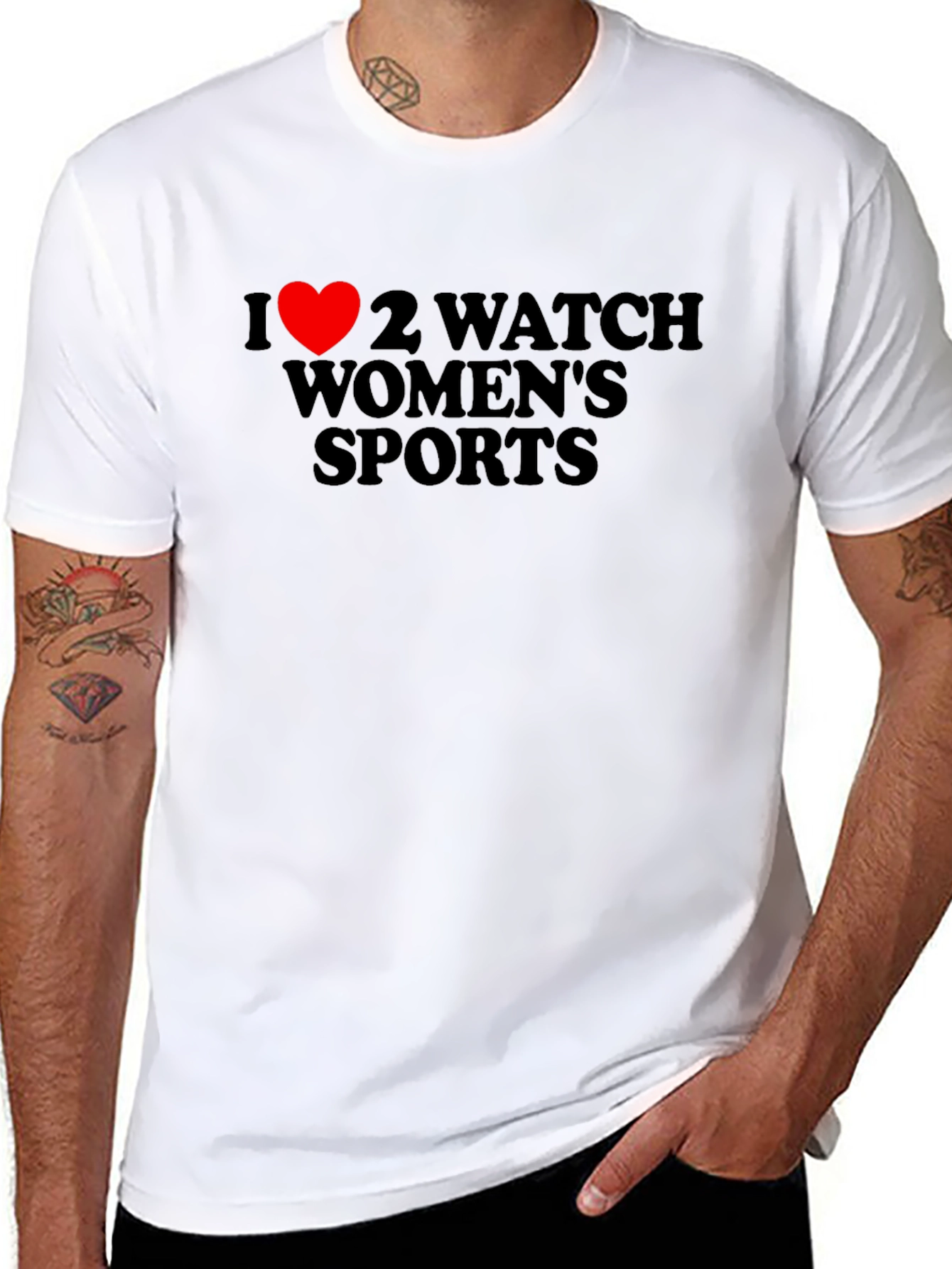 I Heart Womens Sports Graphic Tee