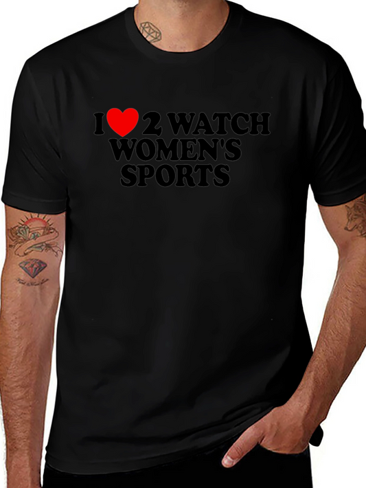 I Heart Womens Sports Graphic Tee