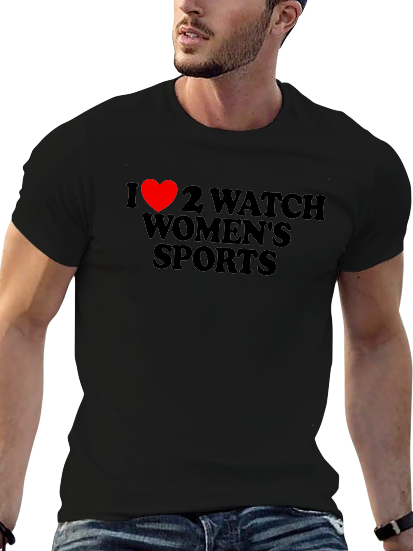 I Heart Womens Sports Graphic Tee