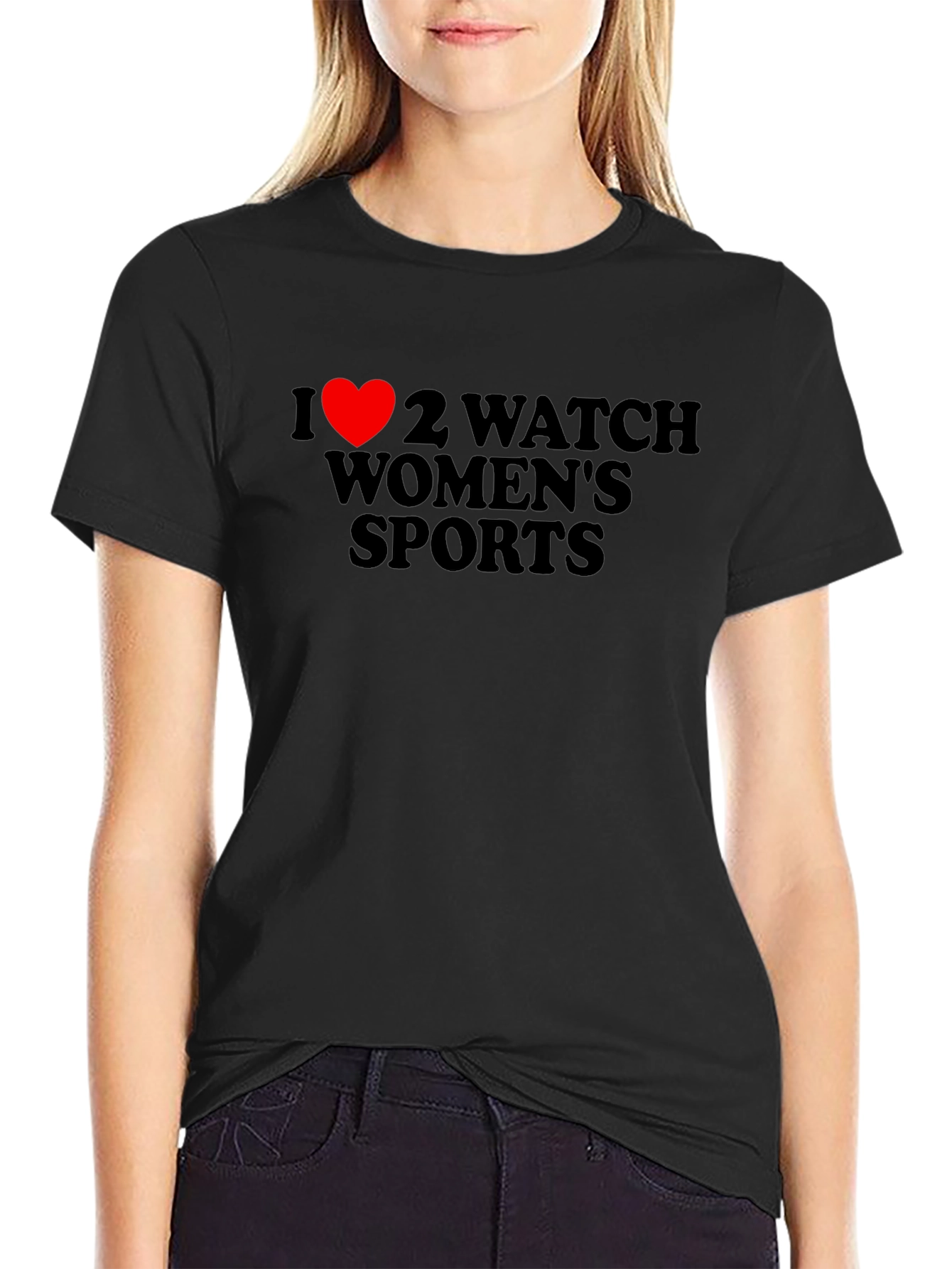 I Heart Womens Sports Graphic Tee