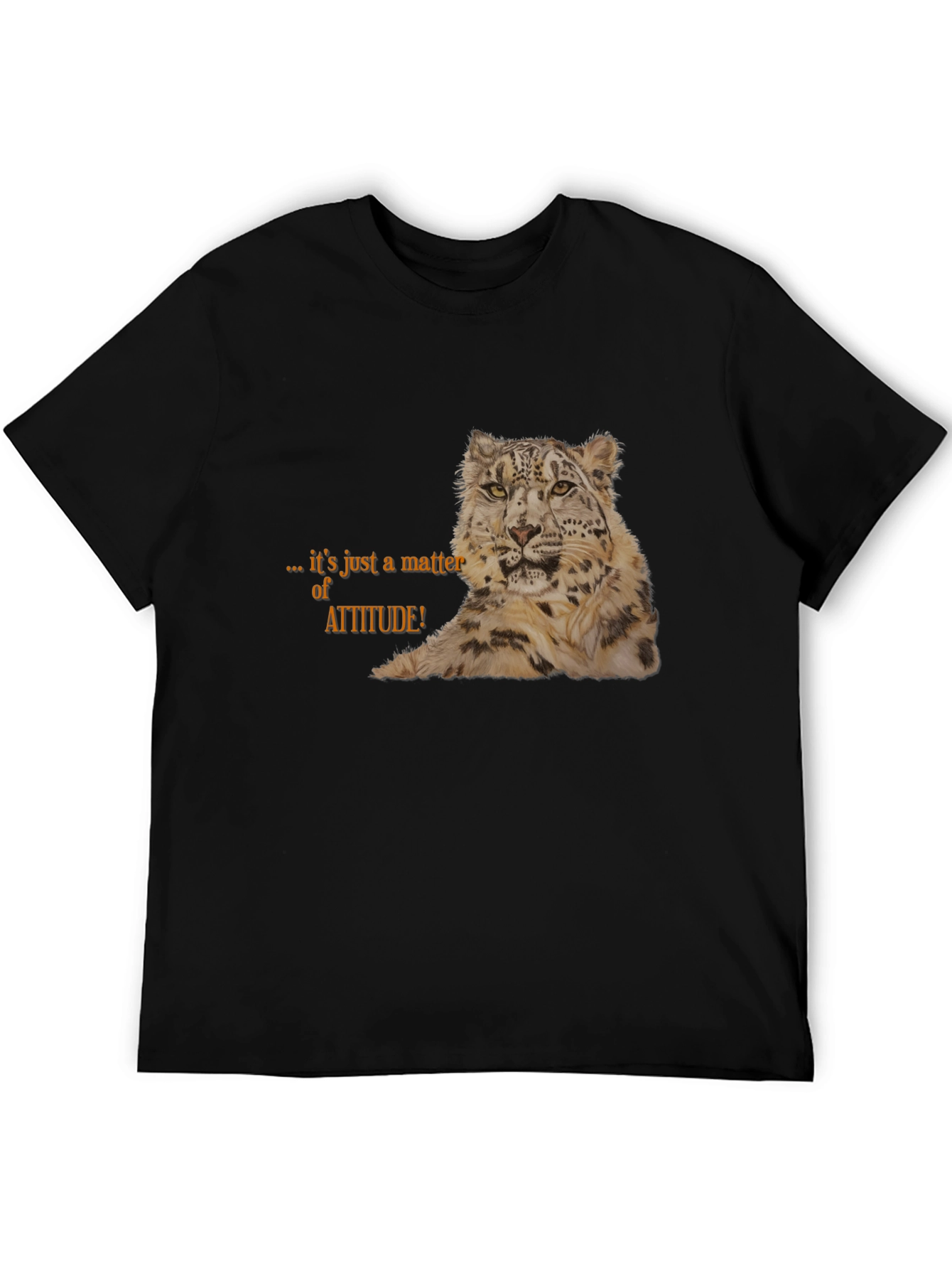 Attitude Snow Leopard Graphic Tee