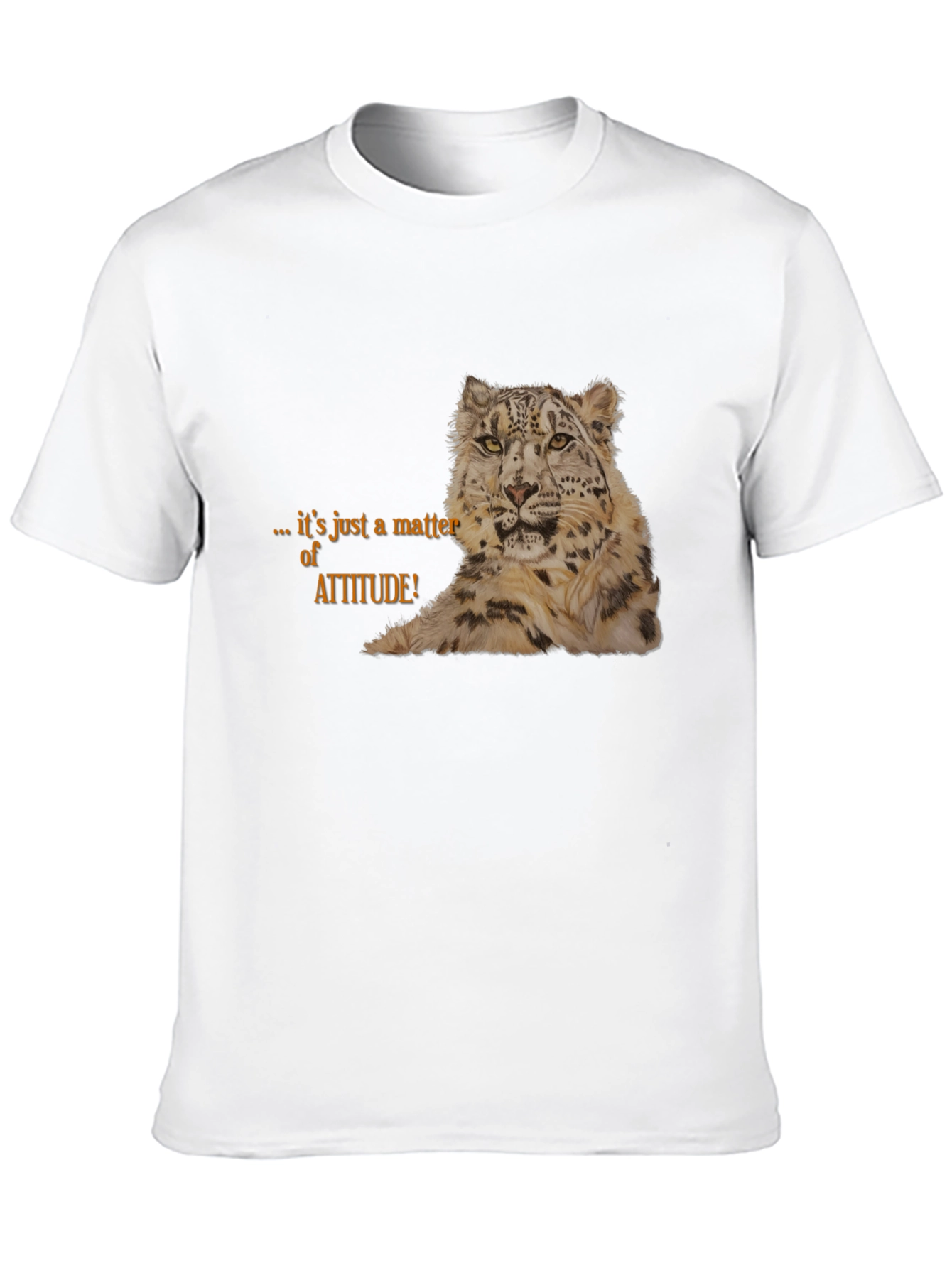 Attitude Snow Leopard Graphic Tee