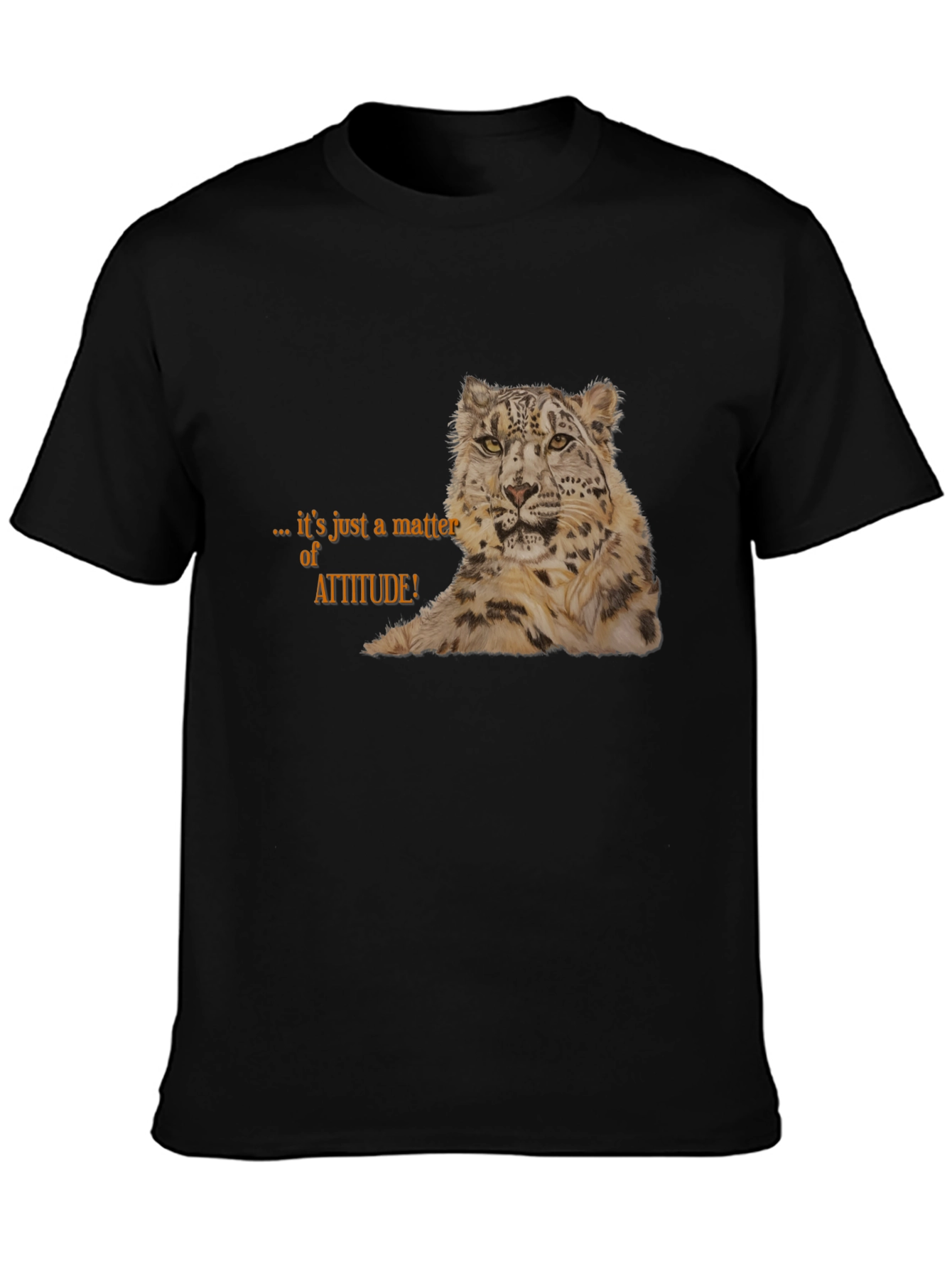 Attitude Snow Leopard Graphic Tee
