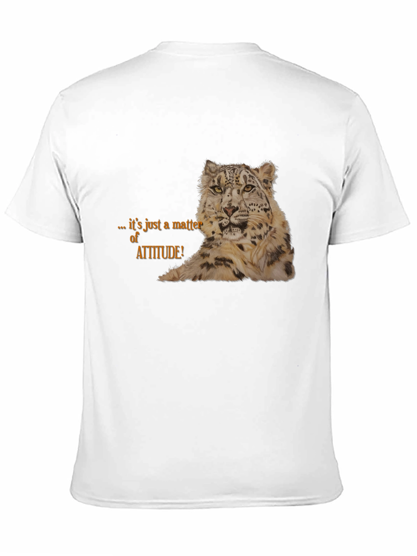 Attitude Snow Leopard Graphic Tee