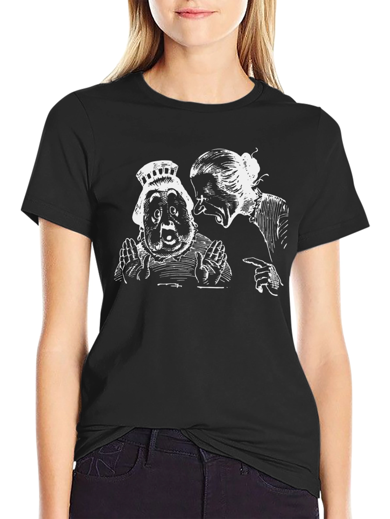 Funny Graphic T-Shirt - Two Old Women Design