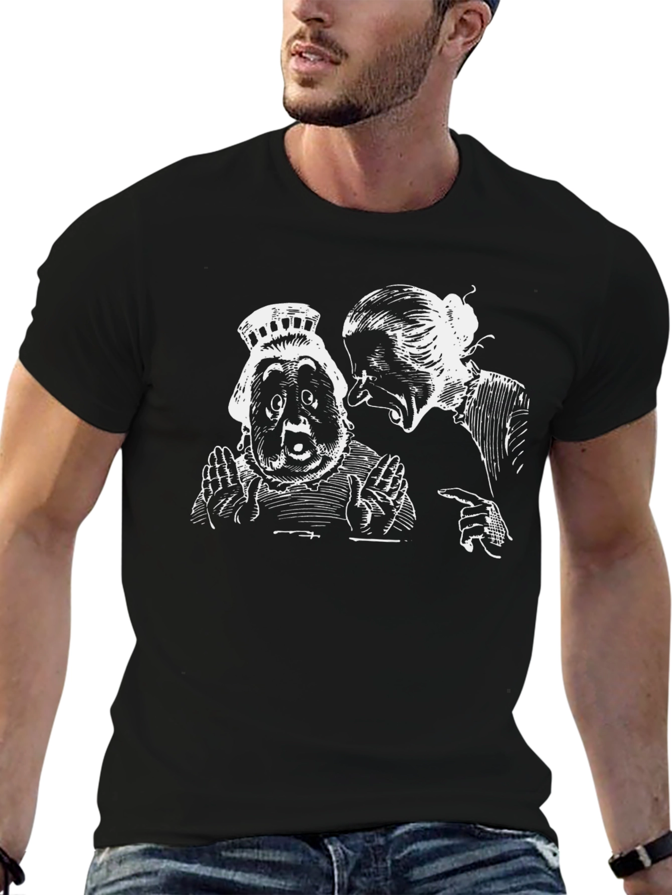 Funny Graphic T-Shirt - Two Old Women Design