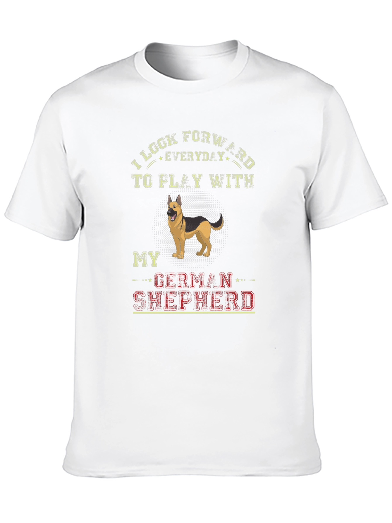 German Shepherd Dog T-Shirt: Look Forward to Play
