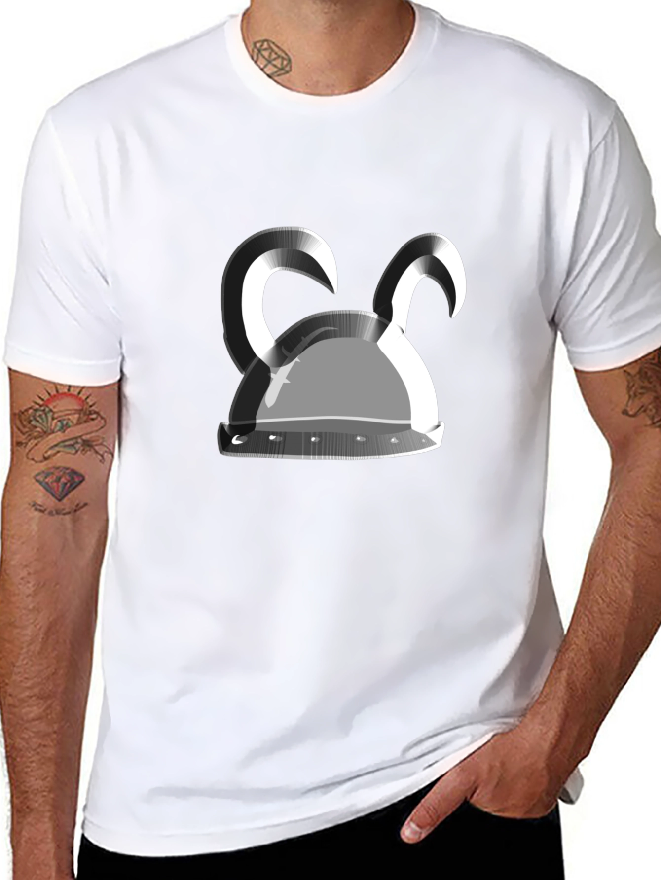 Viking Helmet T-Shirt - Bold Graphic Tee