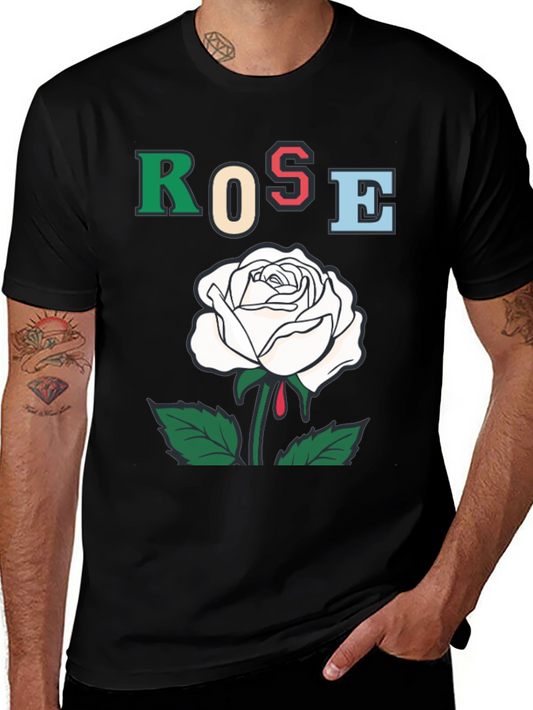Rose Graphic T-Shirt - Bold Artistic Design