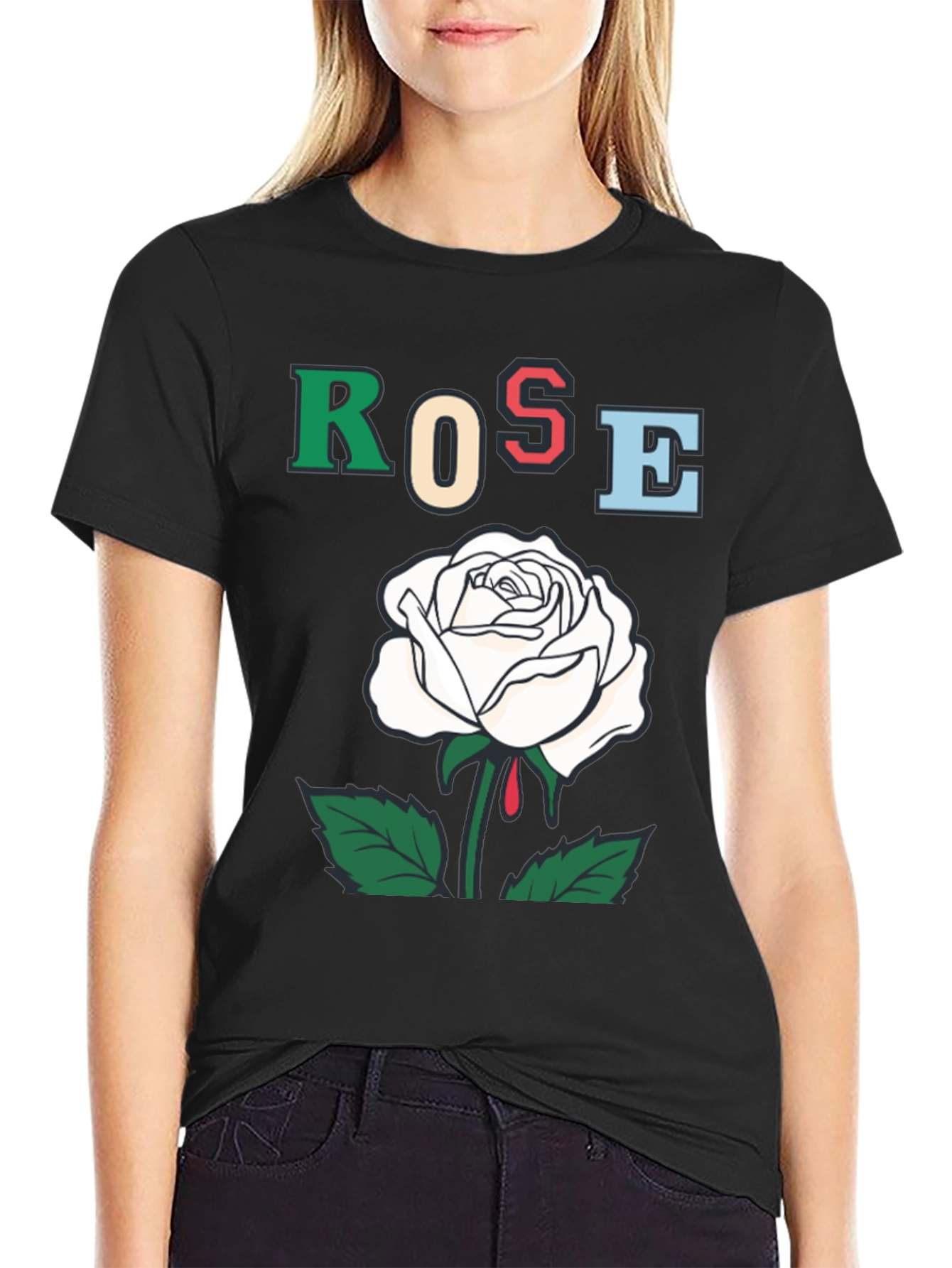 Rose Graphic T-Shirt - Bold Artistic Design
