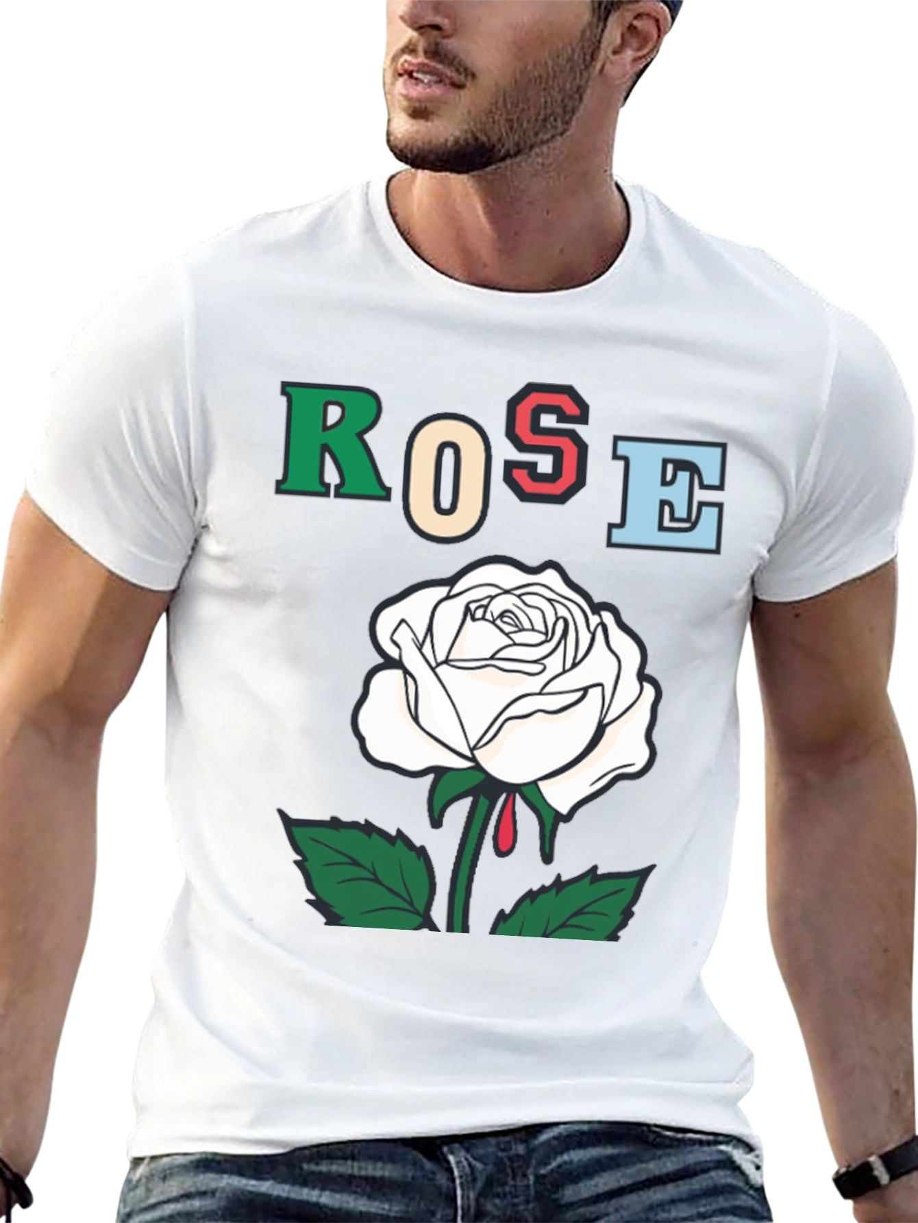 Rose Graphic T-Shirt - Bold Artistic Design