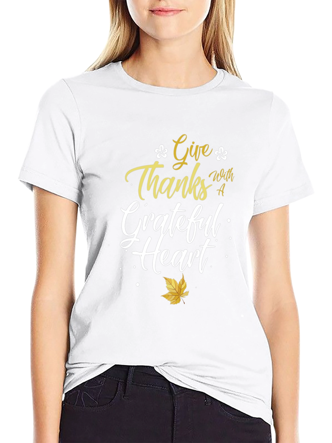 Give Thanks with a Grateful Heart Black T-Shirt
