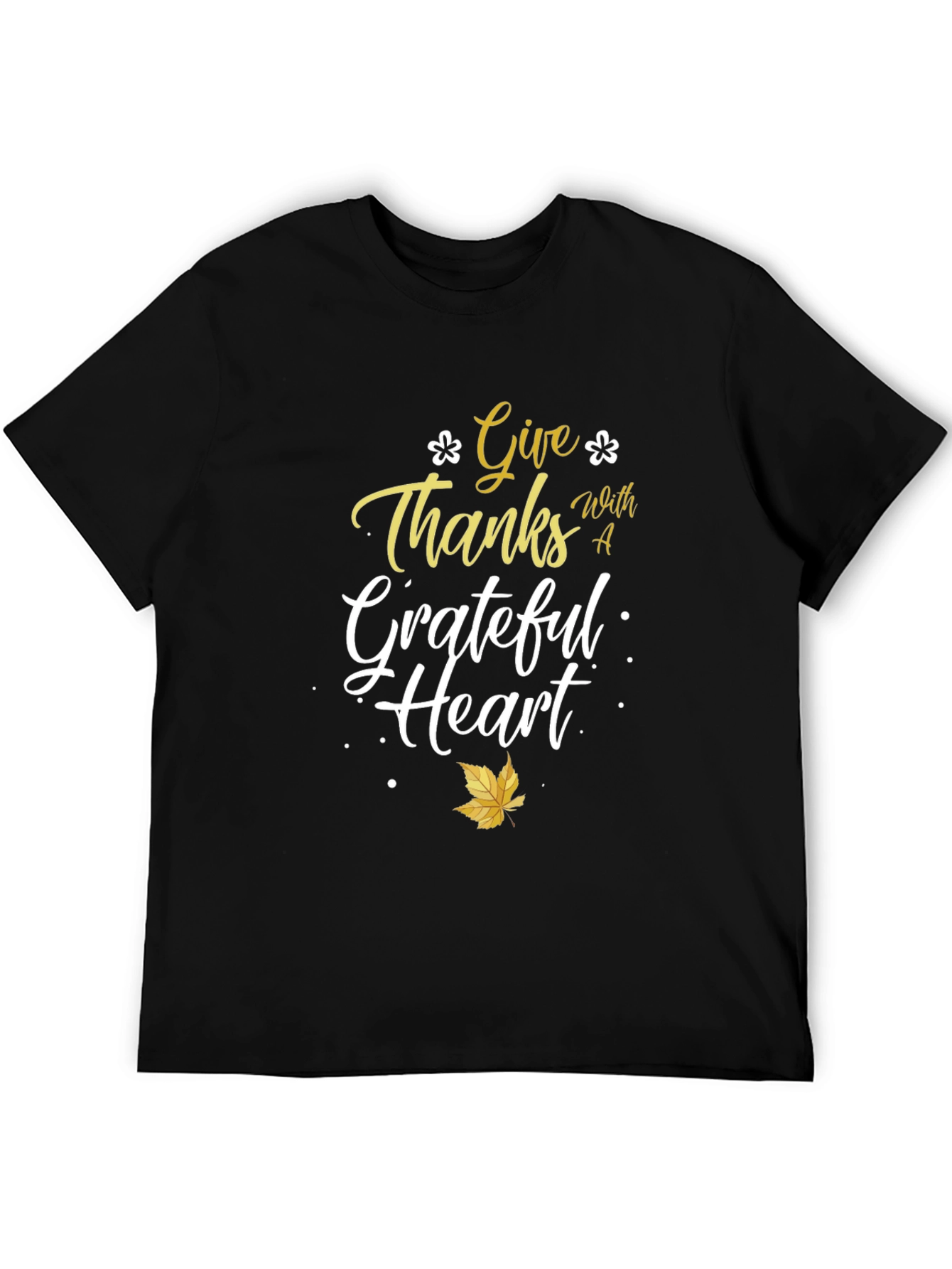 Give Thanks with a Grateful Heart Black T-Shirt