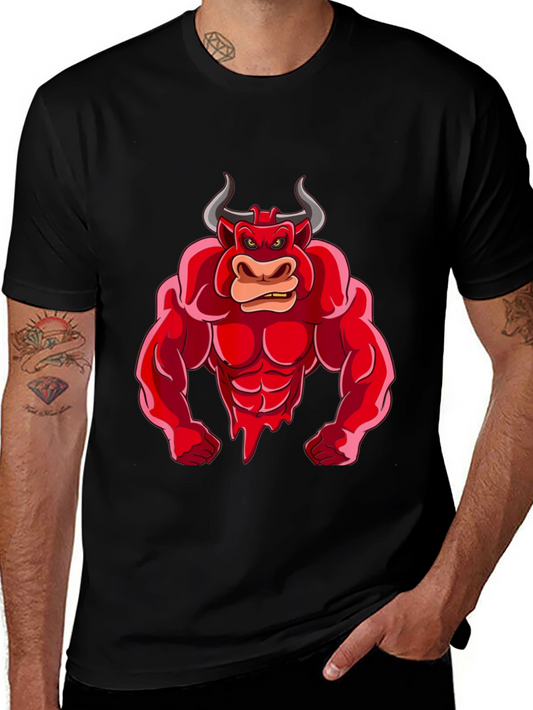 Red Bull Cartoon Graphic T-Shirt