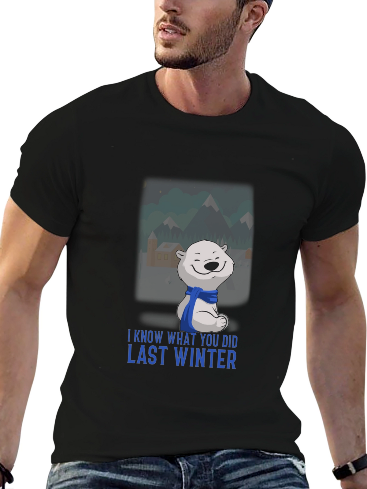 Last Winter Polar Bear Black T-Shirt