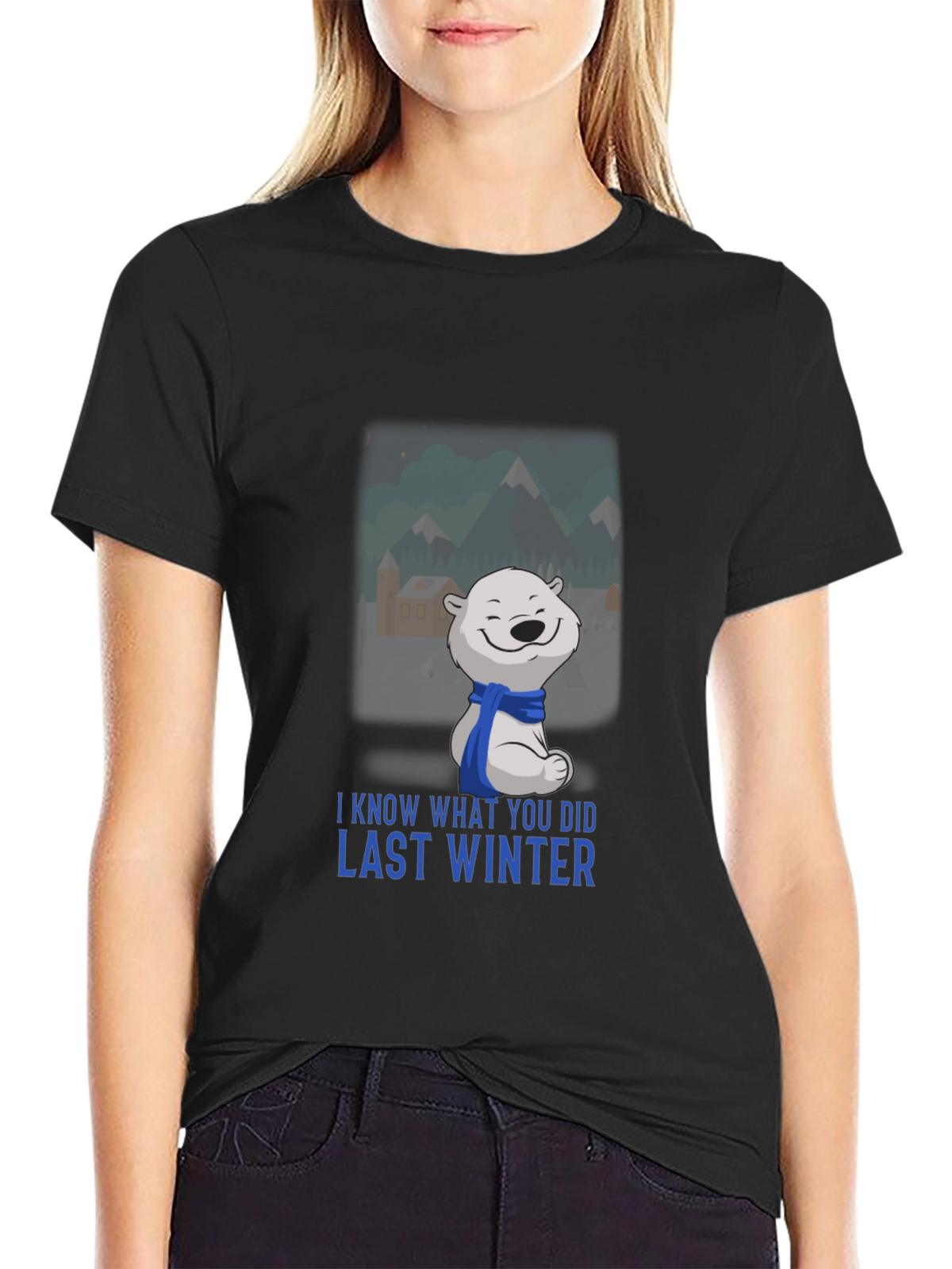 Last Winter Polar Bear Black T-Shirt