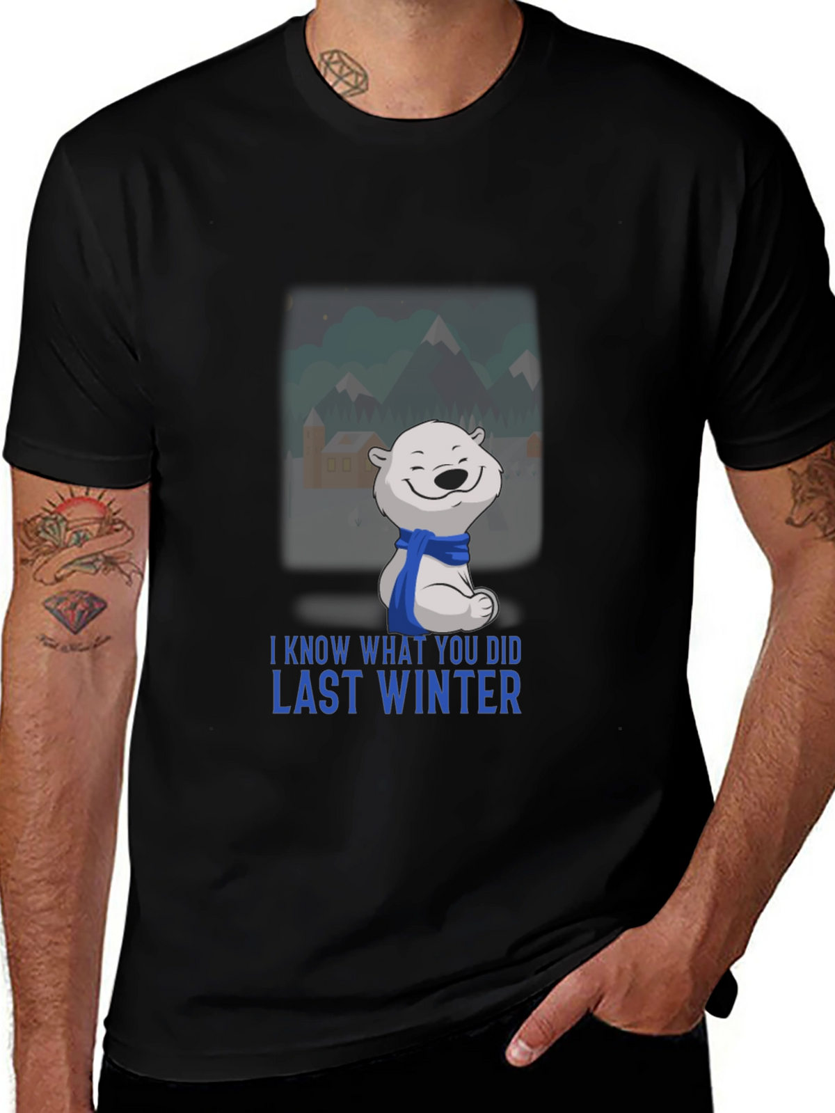 Last Winter Polar Bear Black T-Shirt