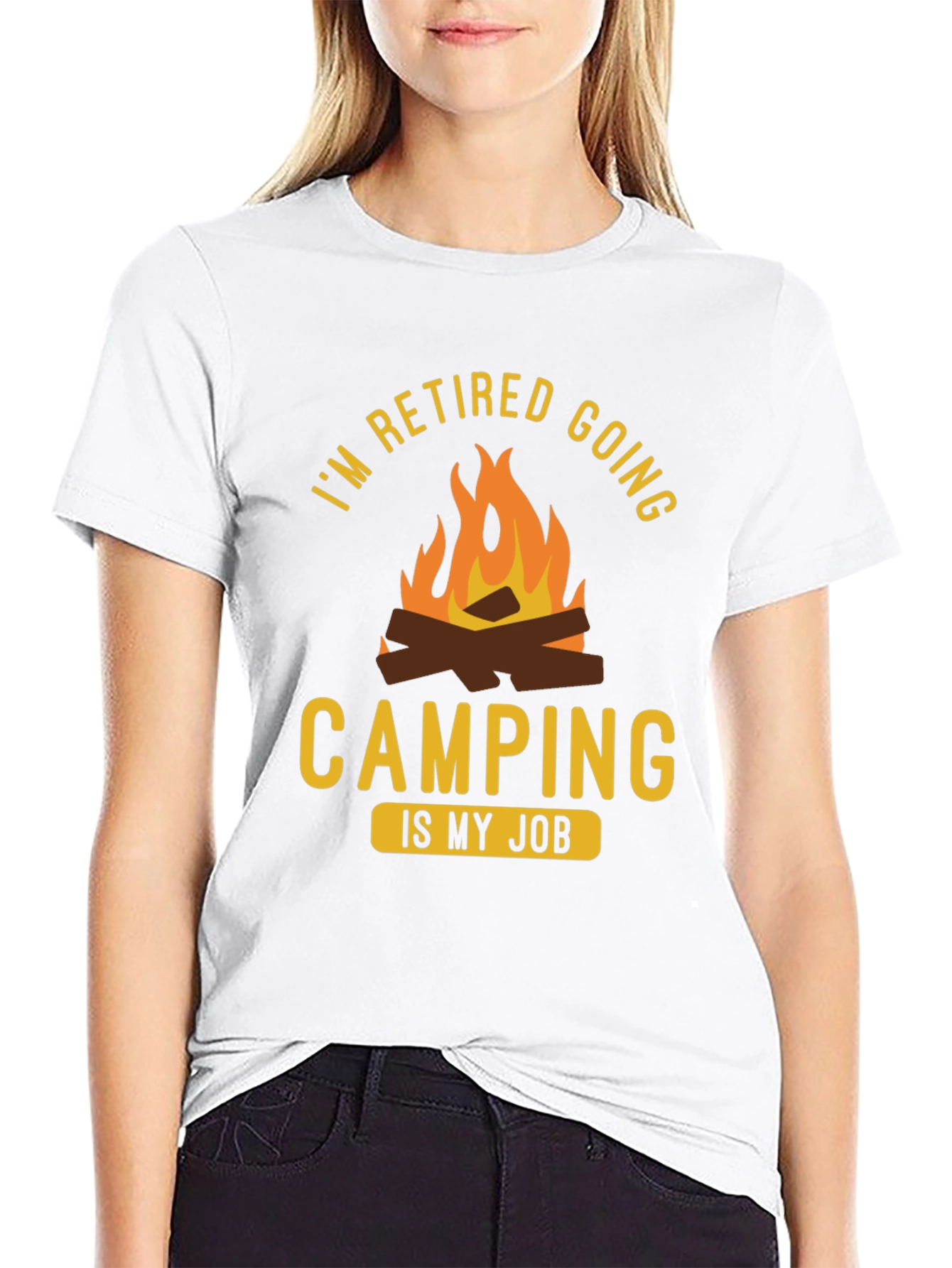 Retired Camping Job T-Shirt - Funny Retirement Gift
