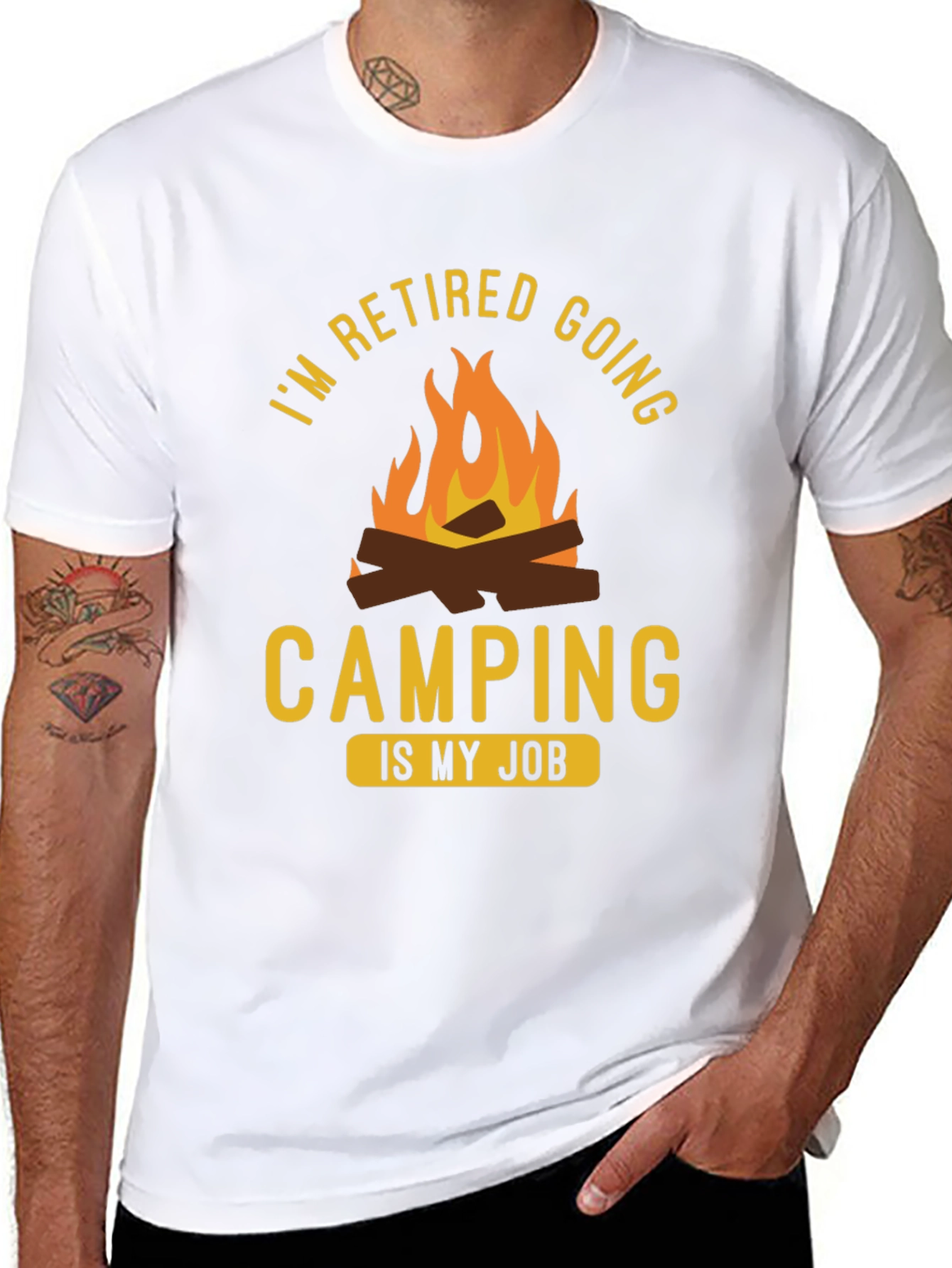 Retired Camping Job T-Shirt - Funny Retirement Gift