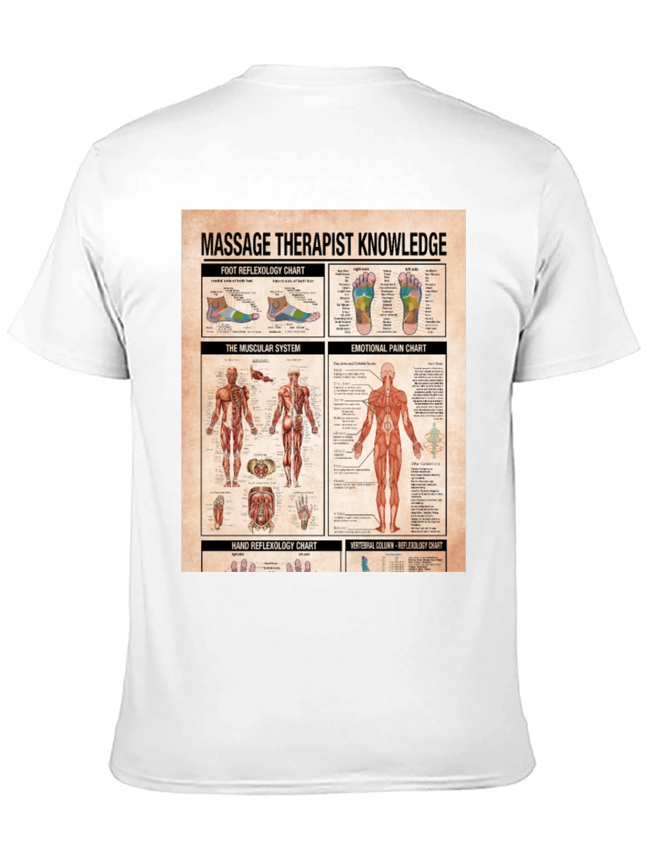 Massage Therapist Knowledge Chart T-Shirt