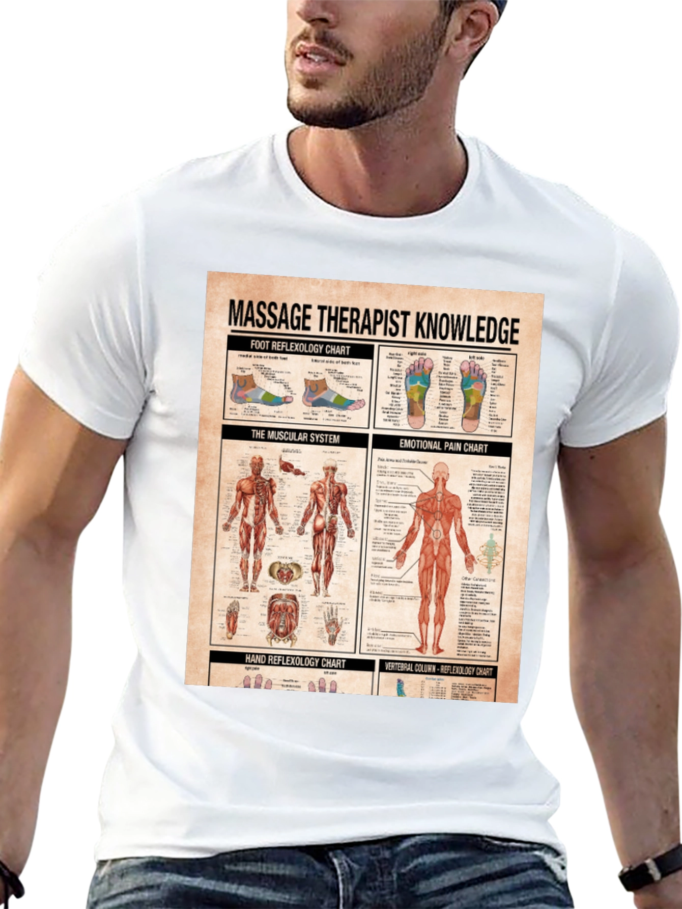 Massage Therapist Knowledge Chart T-Shirt