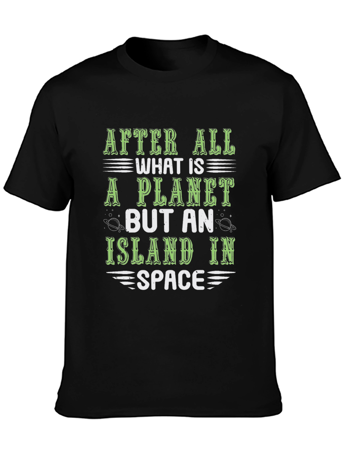 Planet Island in Space Graphic T-Shirt