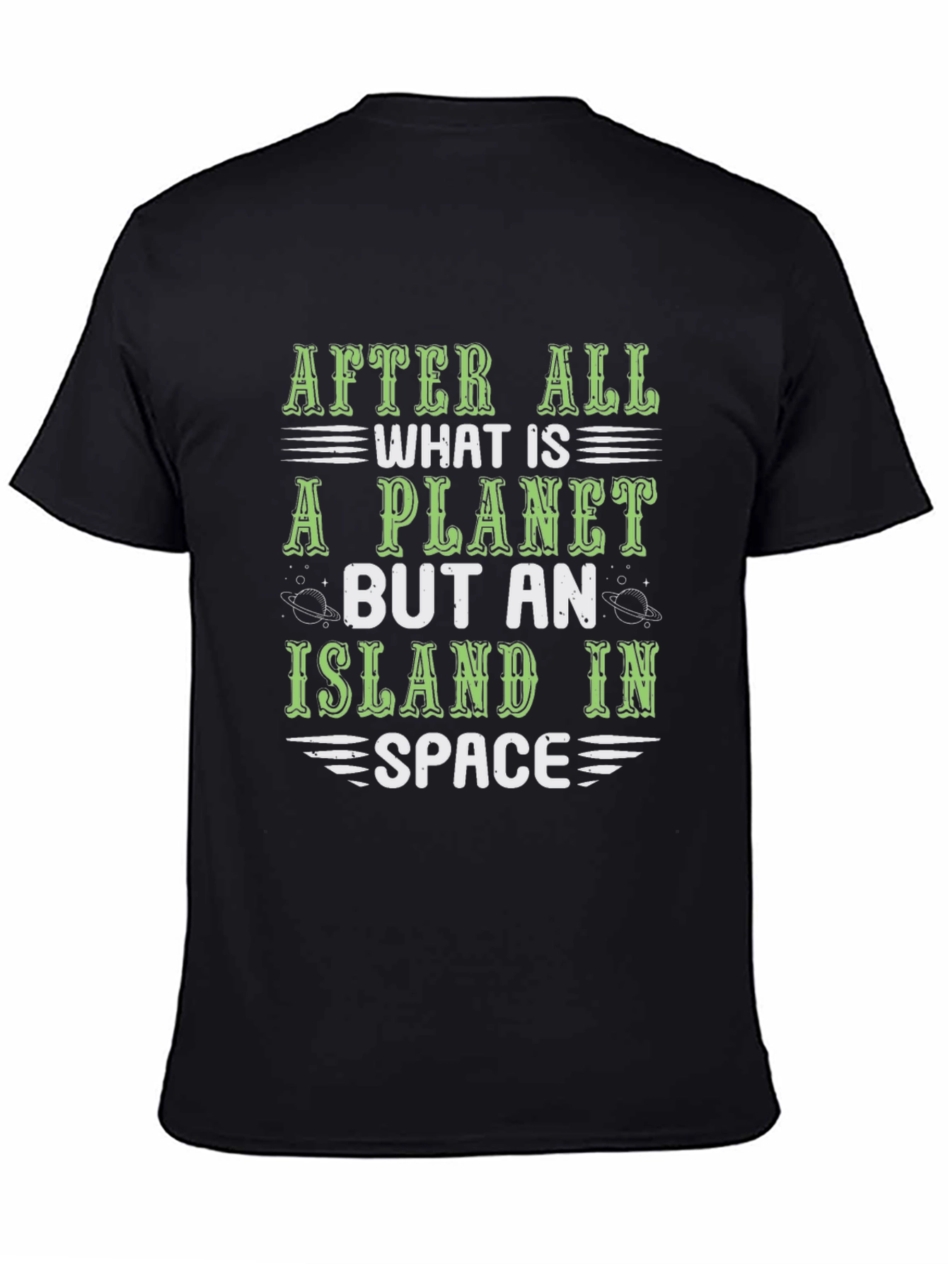 Planet Island in Space Graphic T-Shirt