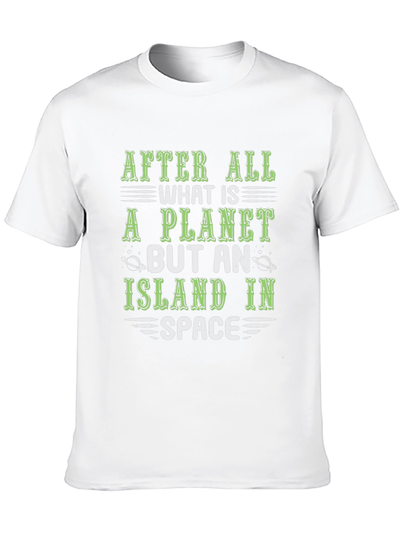 Planet Island in Space Graphic T-Shirt