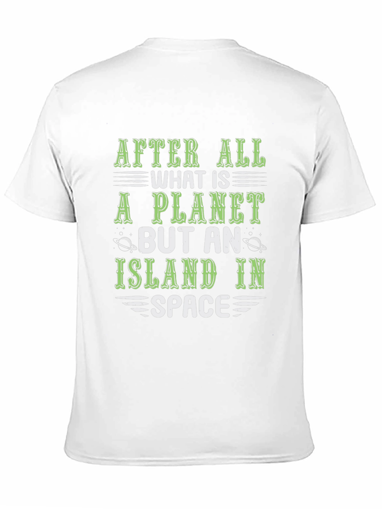 Planet Island in Space Graphic T-Shirt