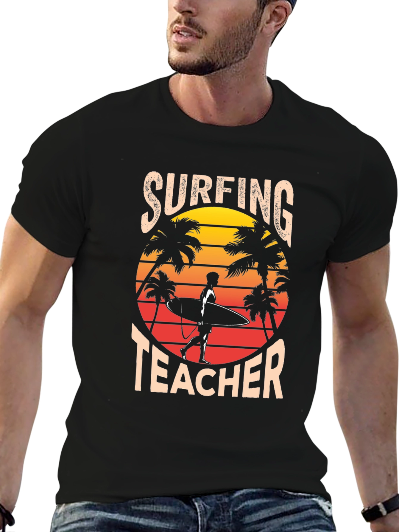 Surfing Teacher Graphic Tee - Beach Vibes