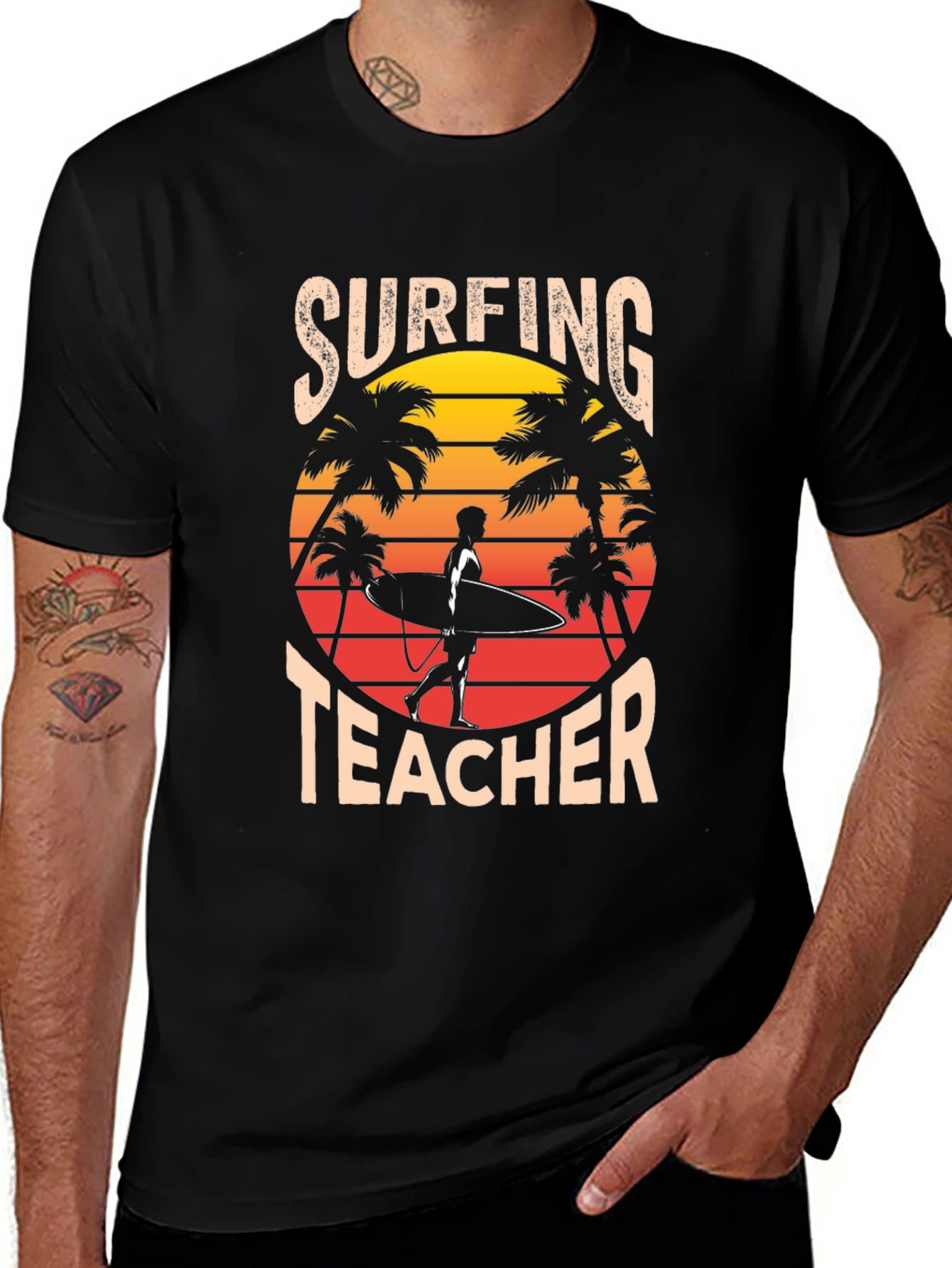 Surfing Teacher Graphic Tee - Beach Vibes