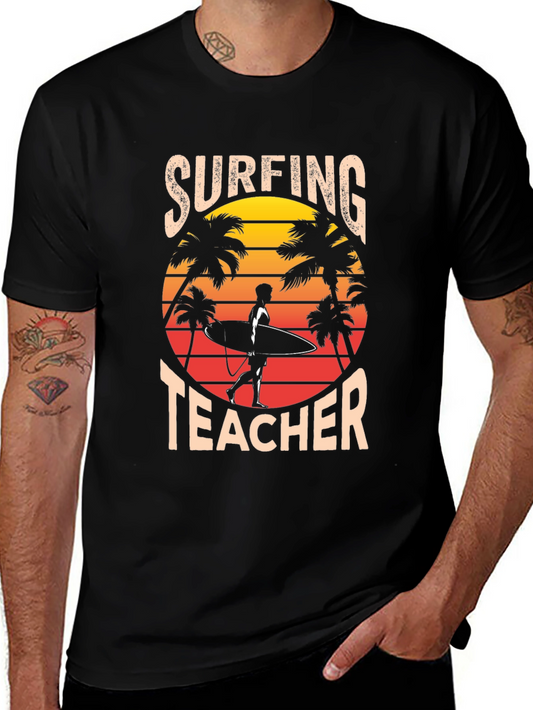 Surfing Teacher Graphic Tee - Beach Vibes