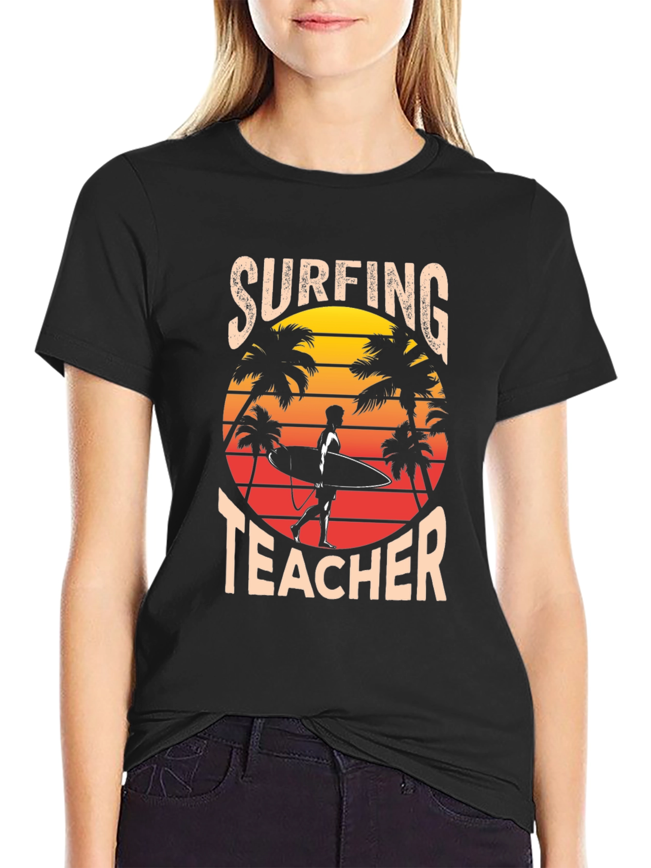 Surfing Teacher Graphic Tee - Beach Vibes